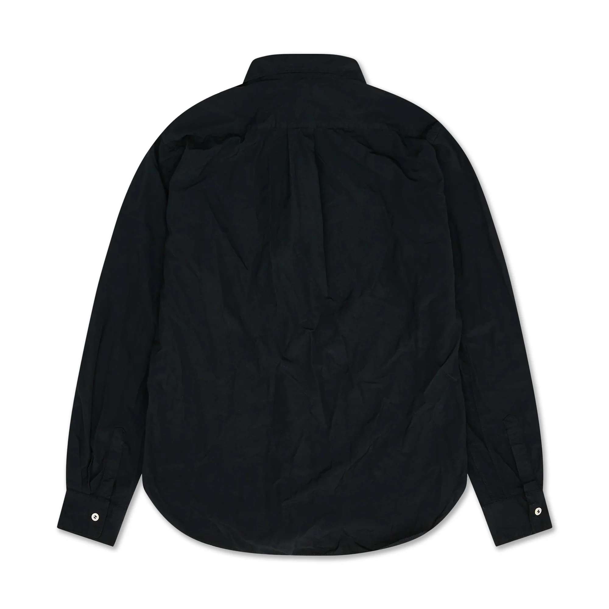 Black Garment Treated Centre Zip Shirt - Image 2