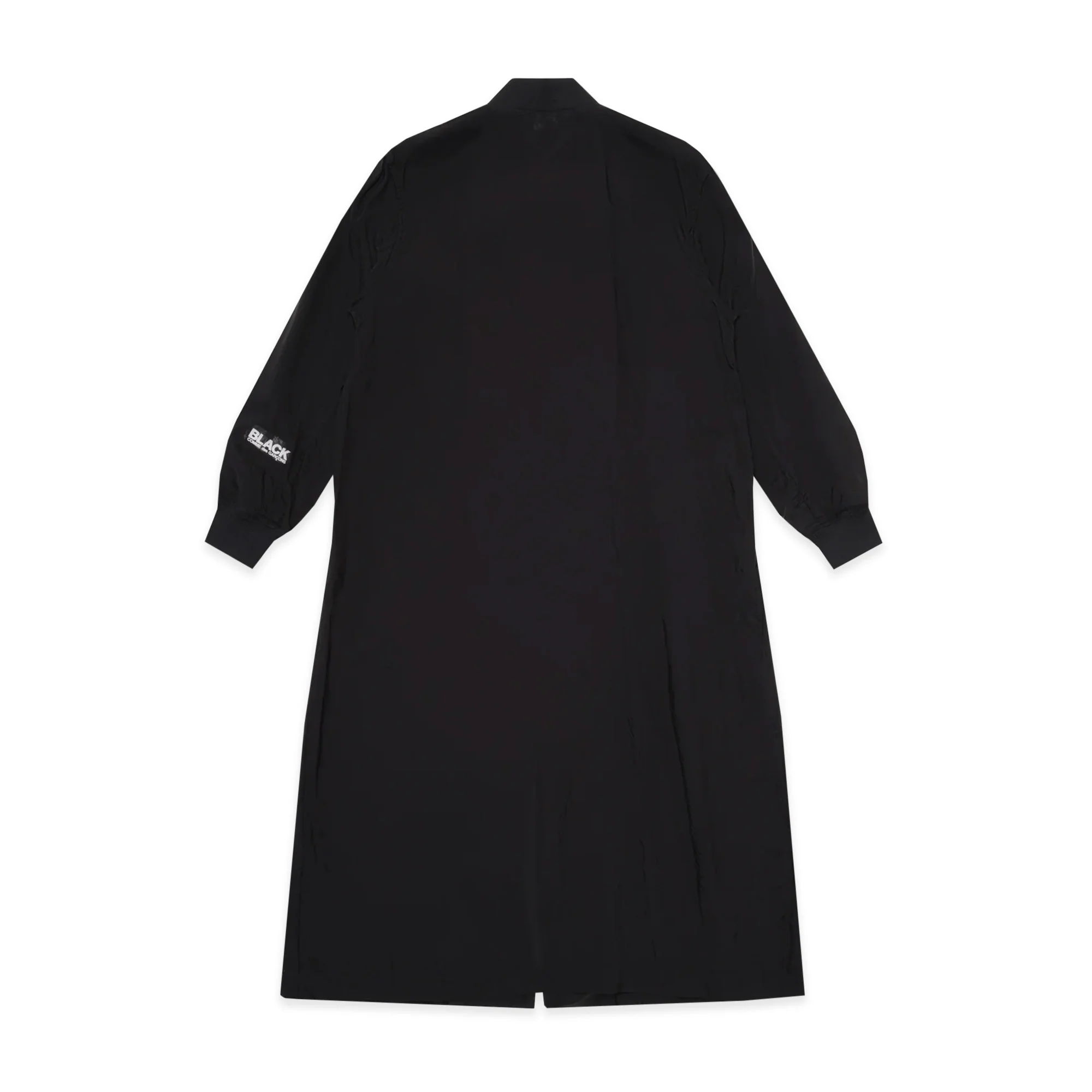 Black Long Cupro Coat - Image 2