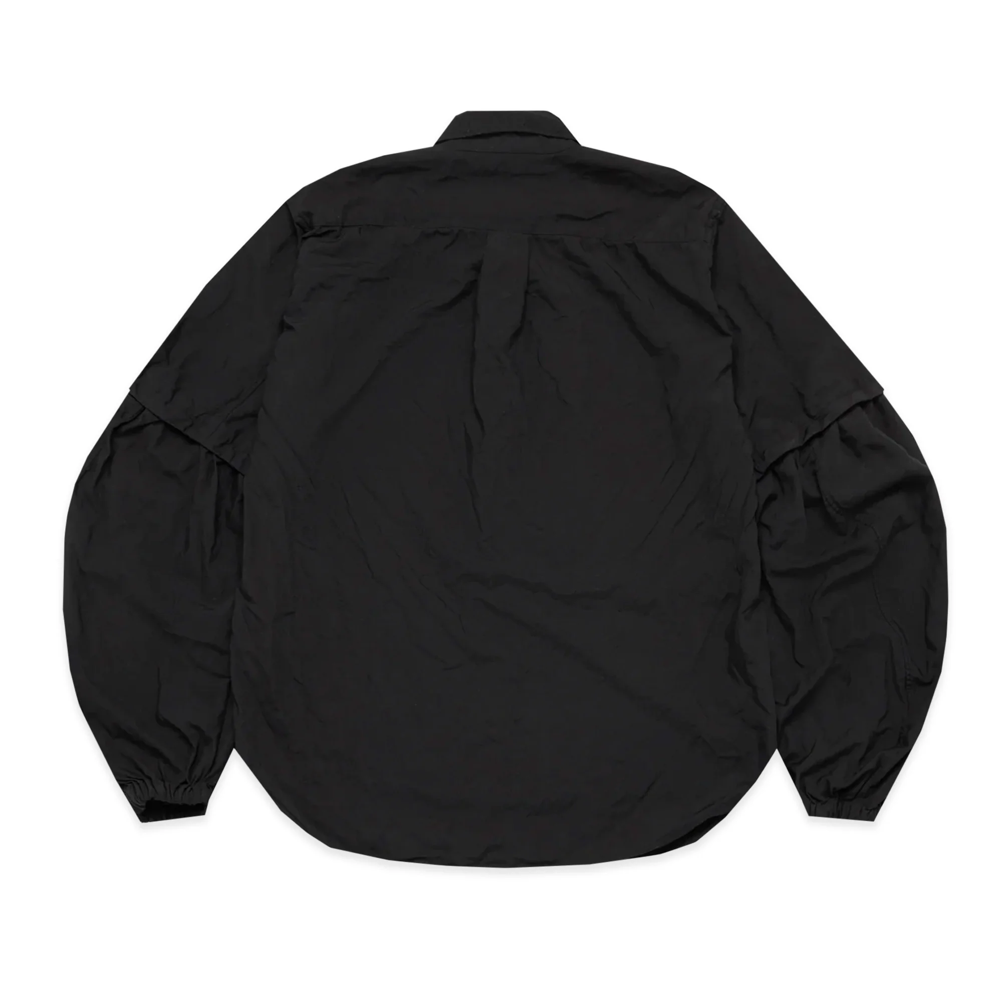 Black Overlay Sleeve Shirt - Image 2