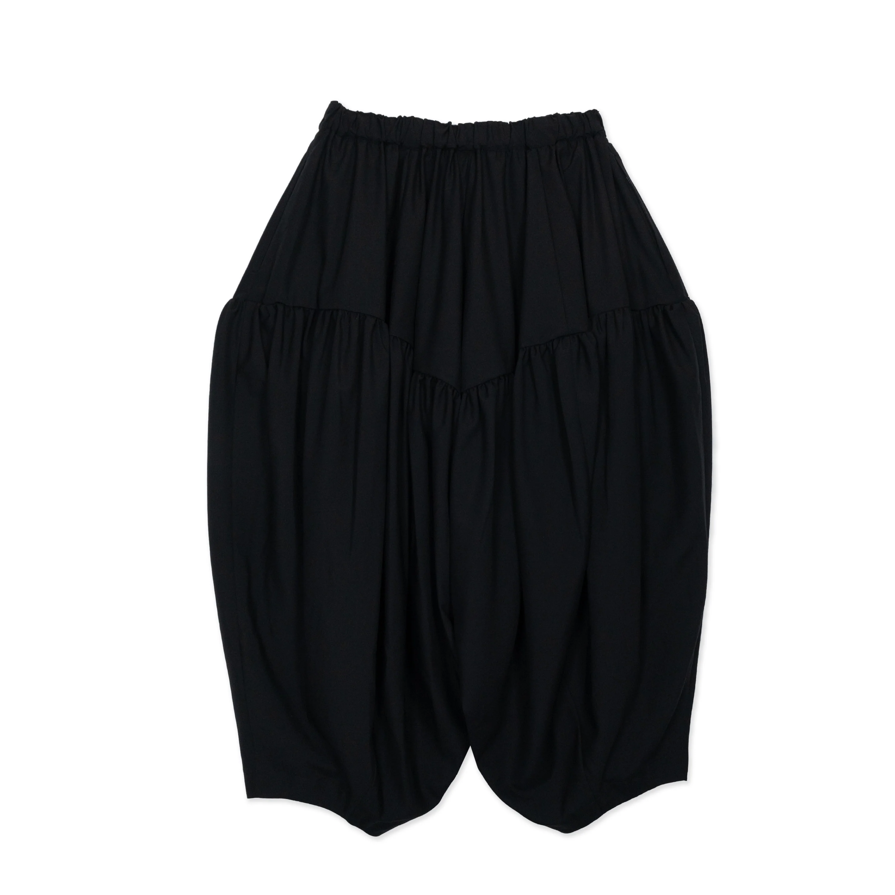 Black Polyester Gathered Leg Pant - Image 2