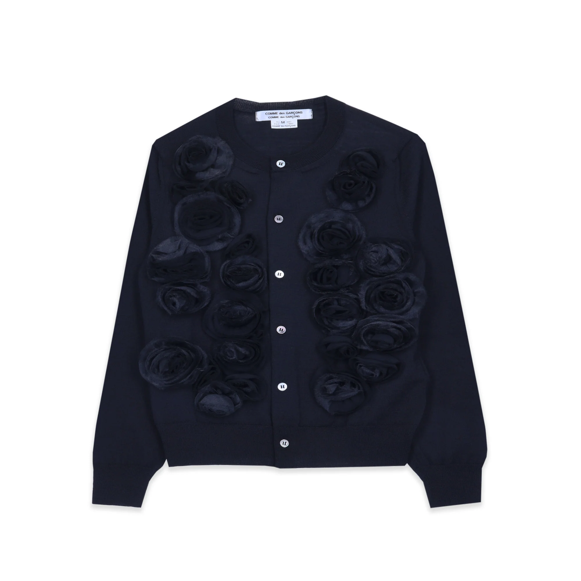 Black Rose Applique Cardigan
