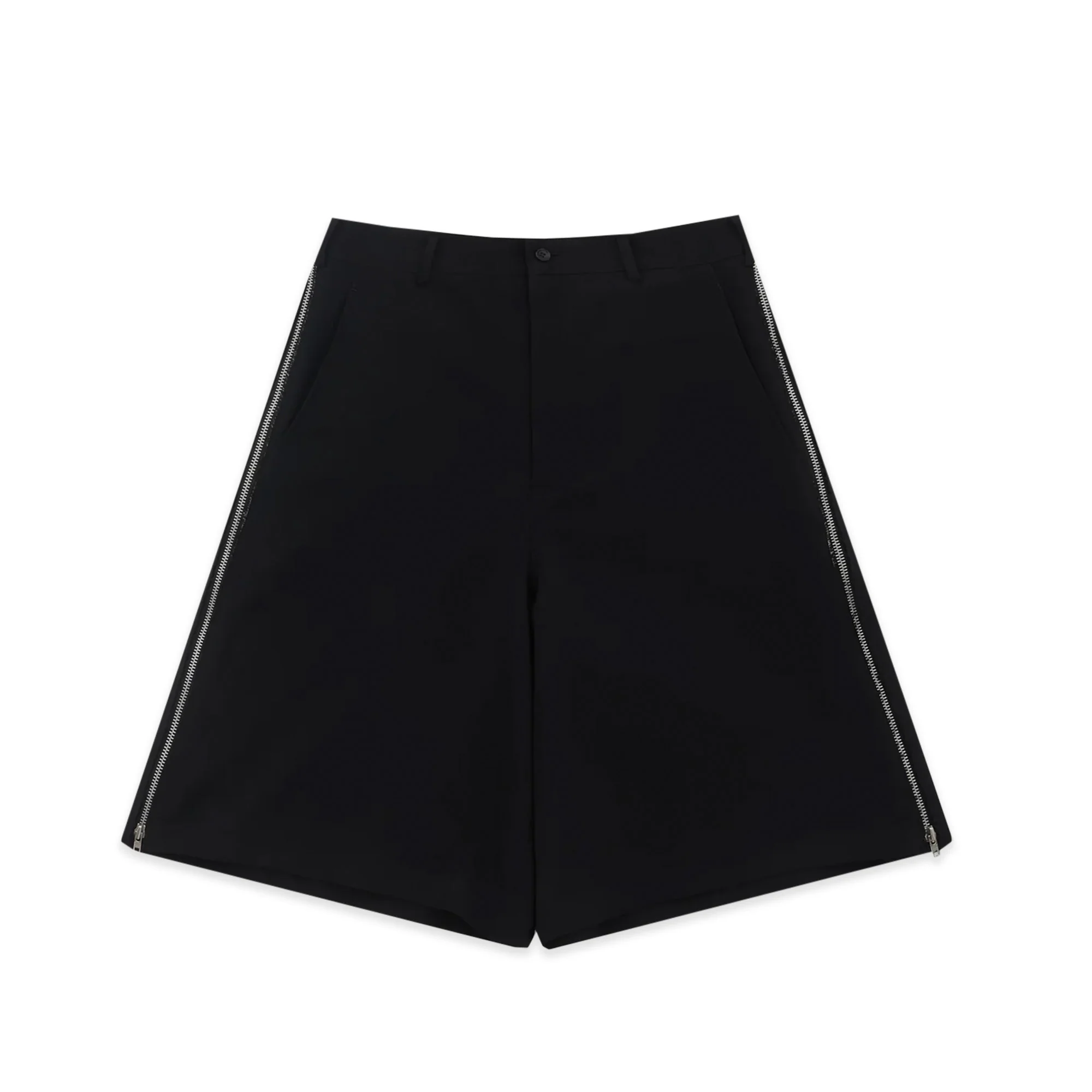 Black Side Zip Shorts