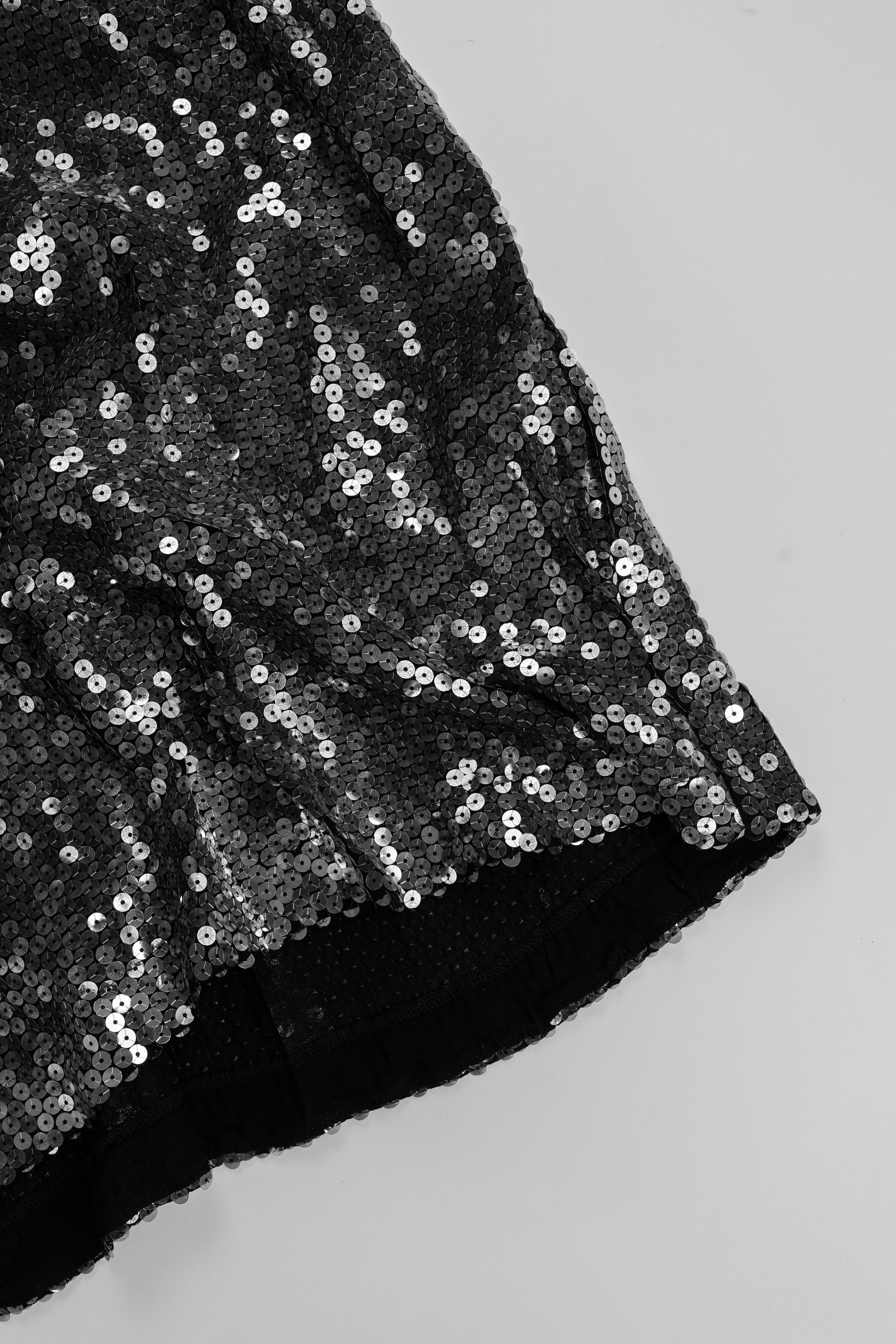 Black Silver Sequined Georgette Tank - Image 3