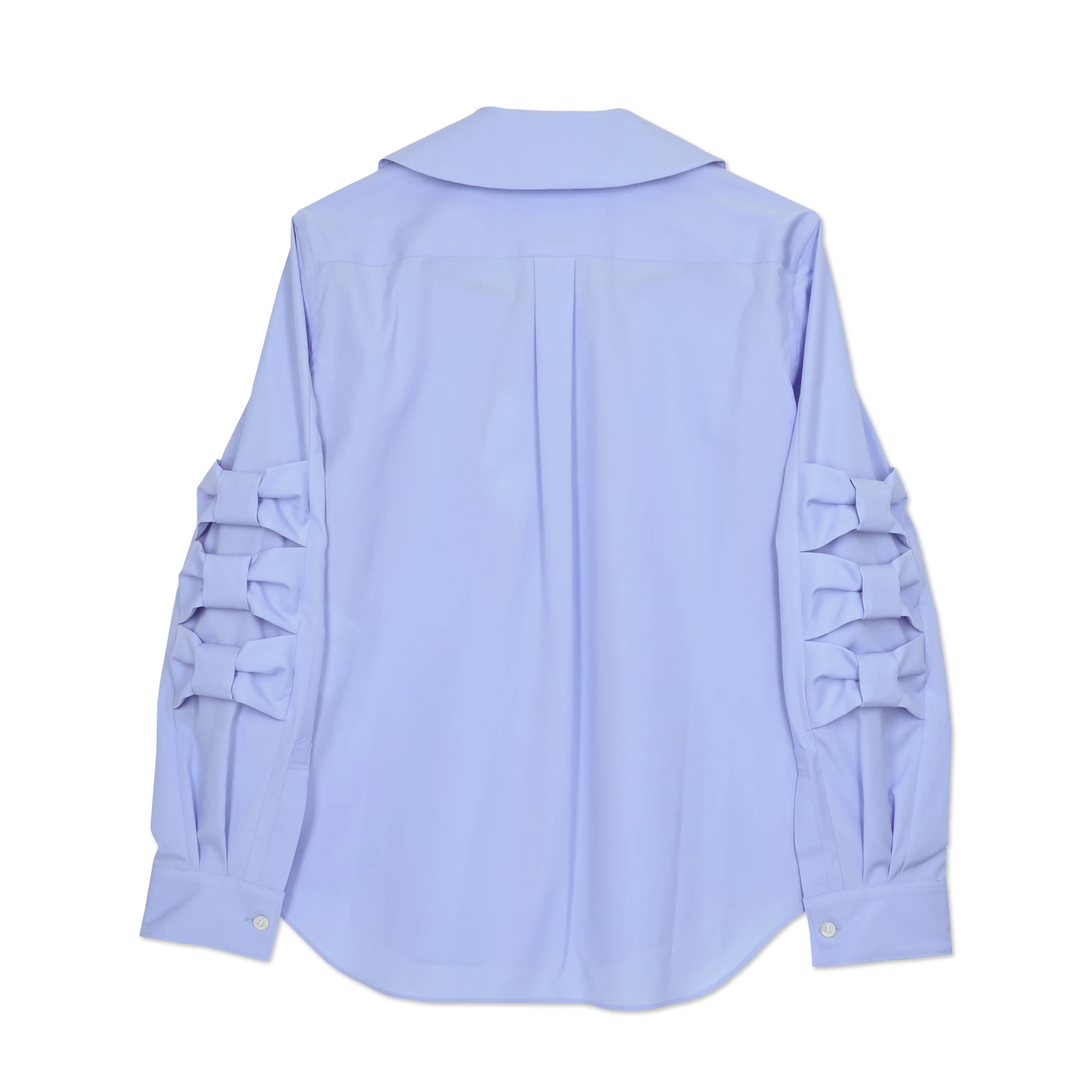Blue Bow Sleeve Blouse - Image 2