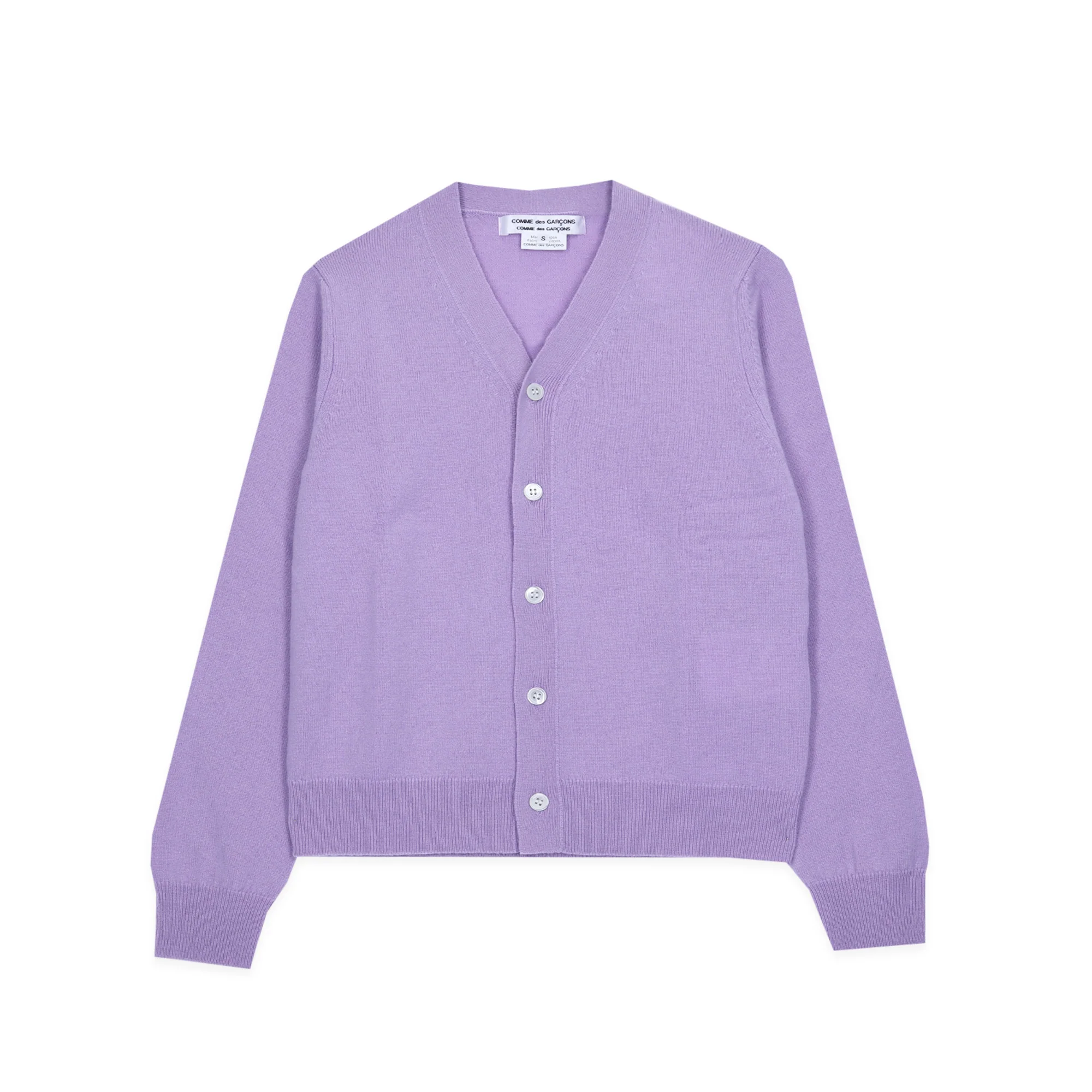 V-neck Purple Cashmere Cardigan
