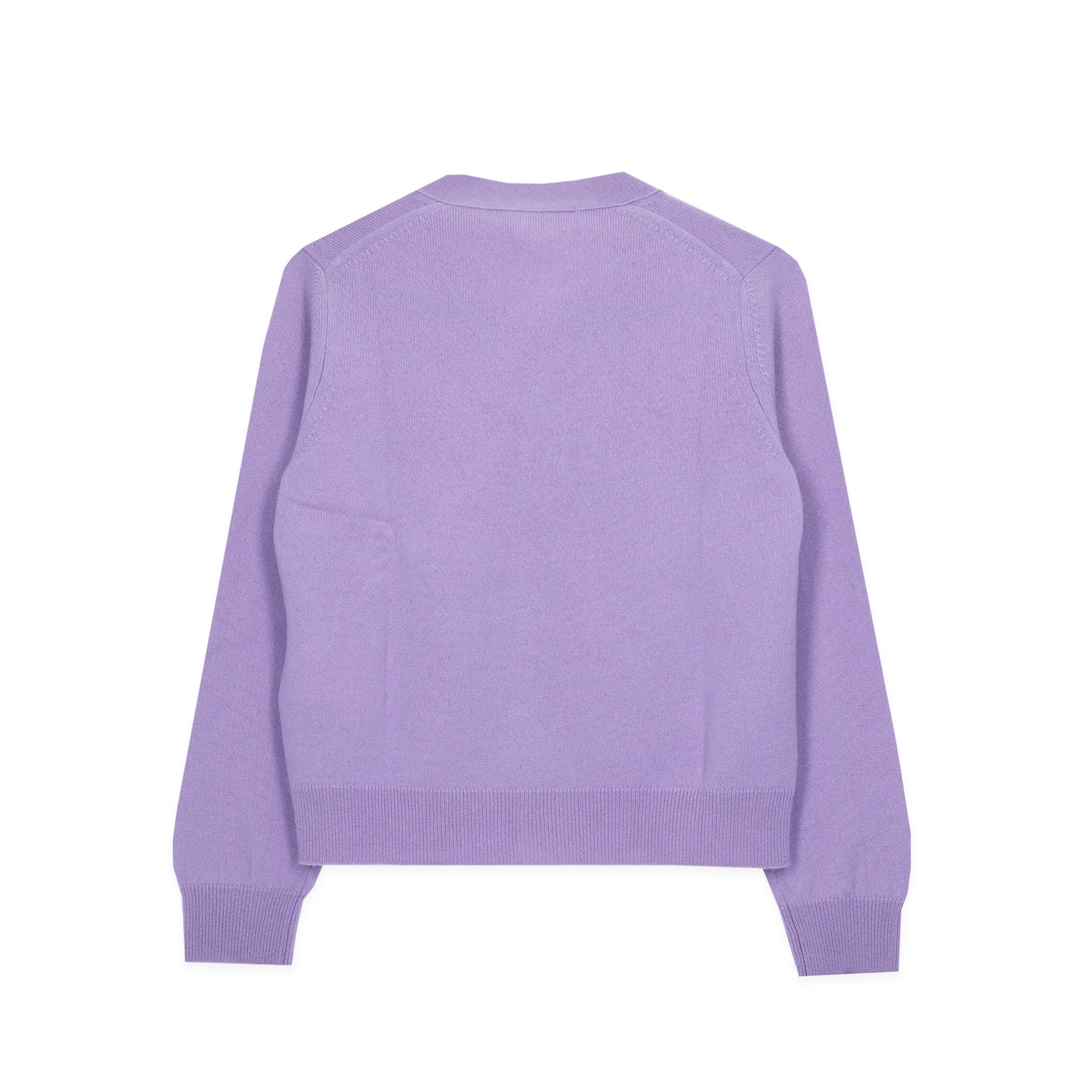 V-neck Purple Cashmere Cardigan - Image 2