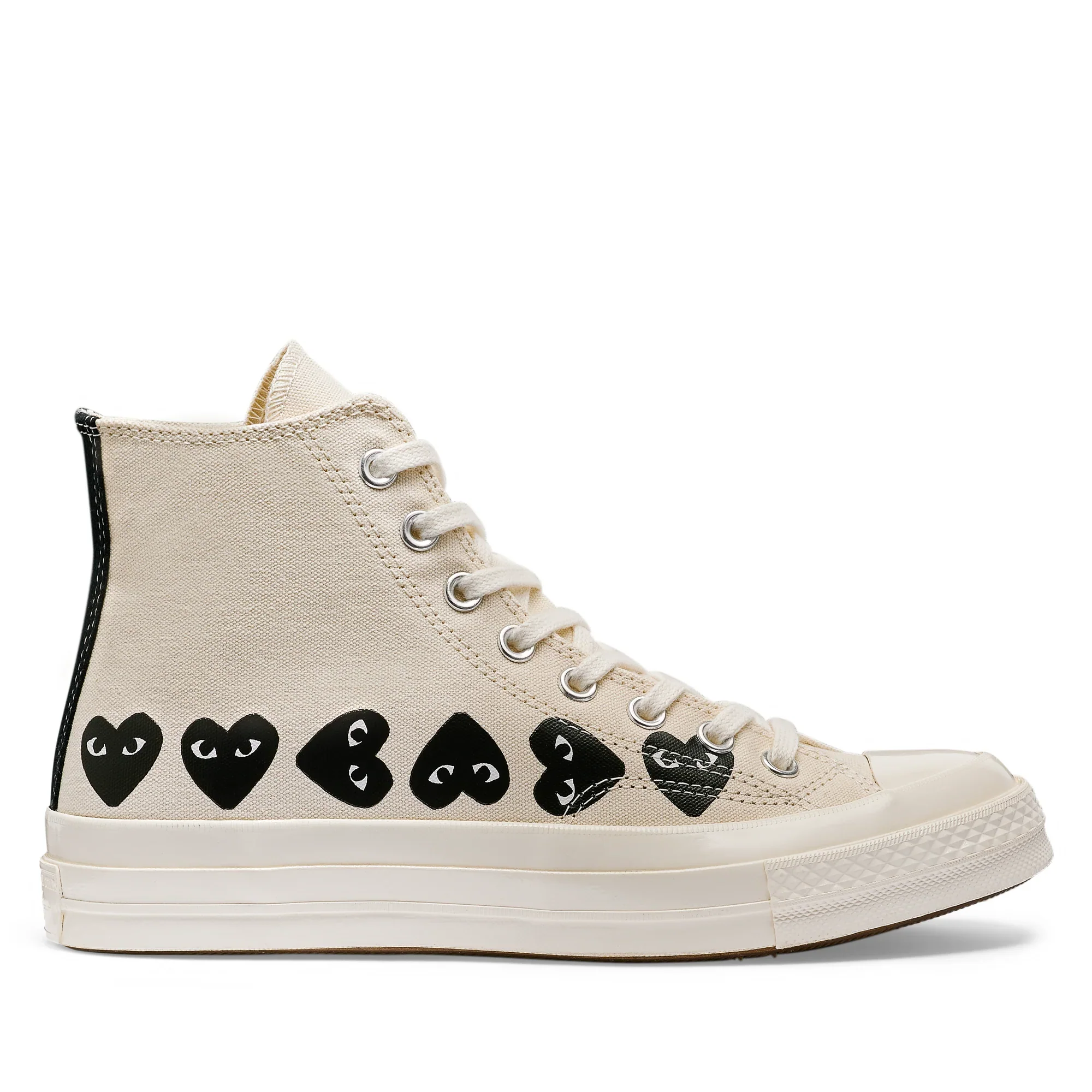 Converse Multi Black Heart High Top (White)