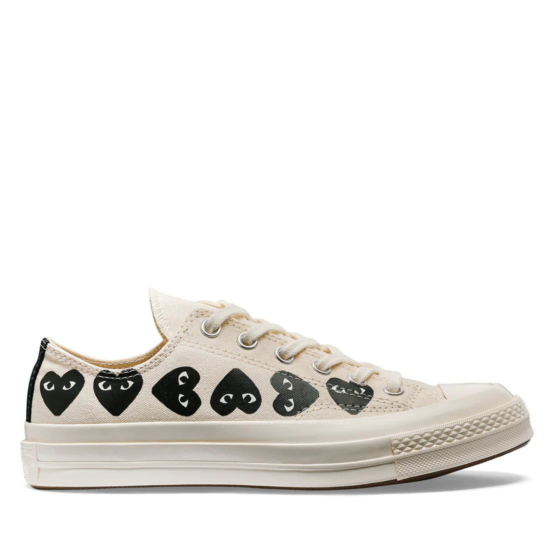 Converse Multi Black Heart Low Top (White)
