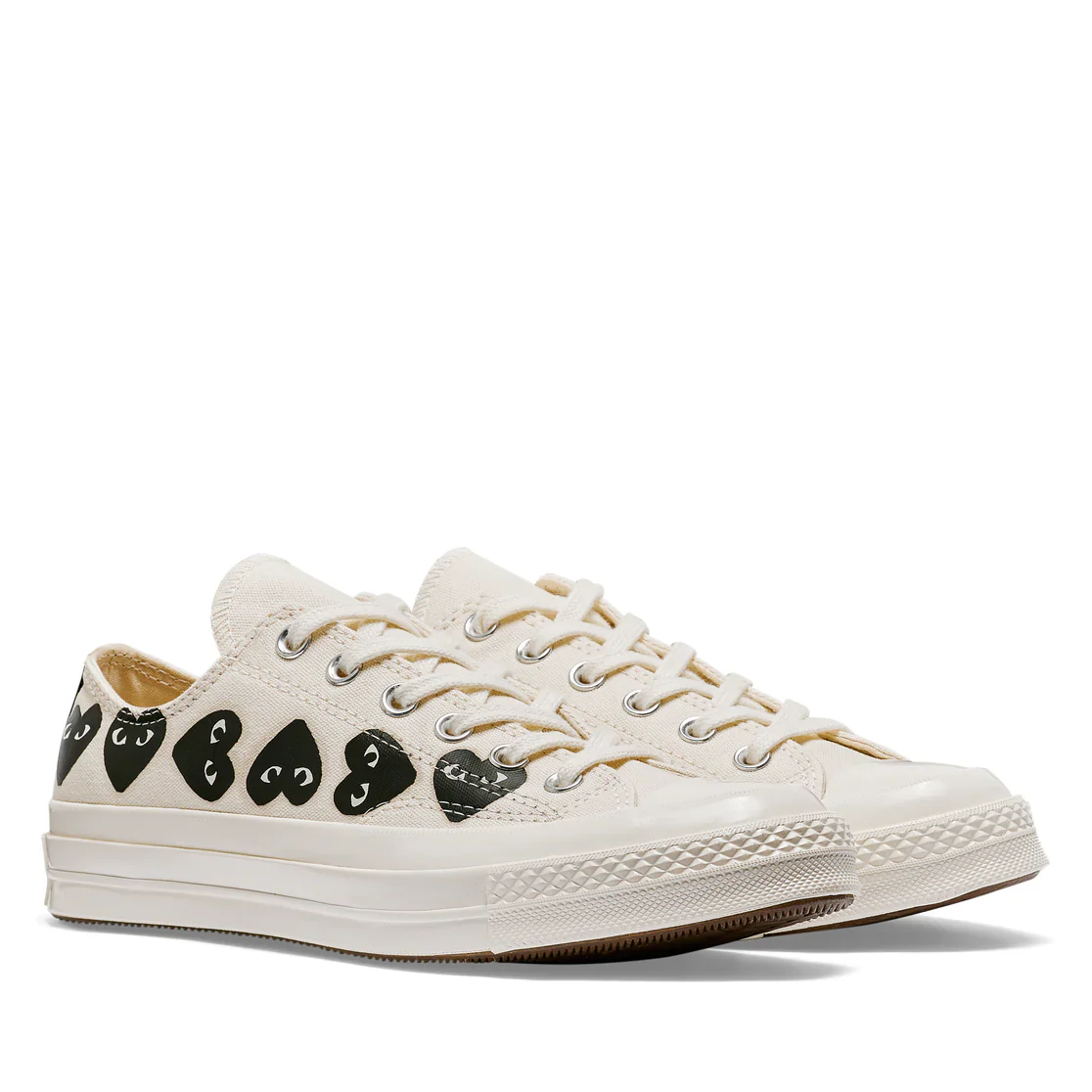 Converse Multi Black Heart Low Top (White) - Image 3