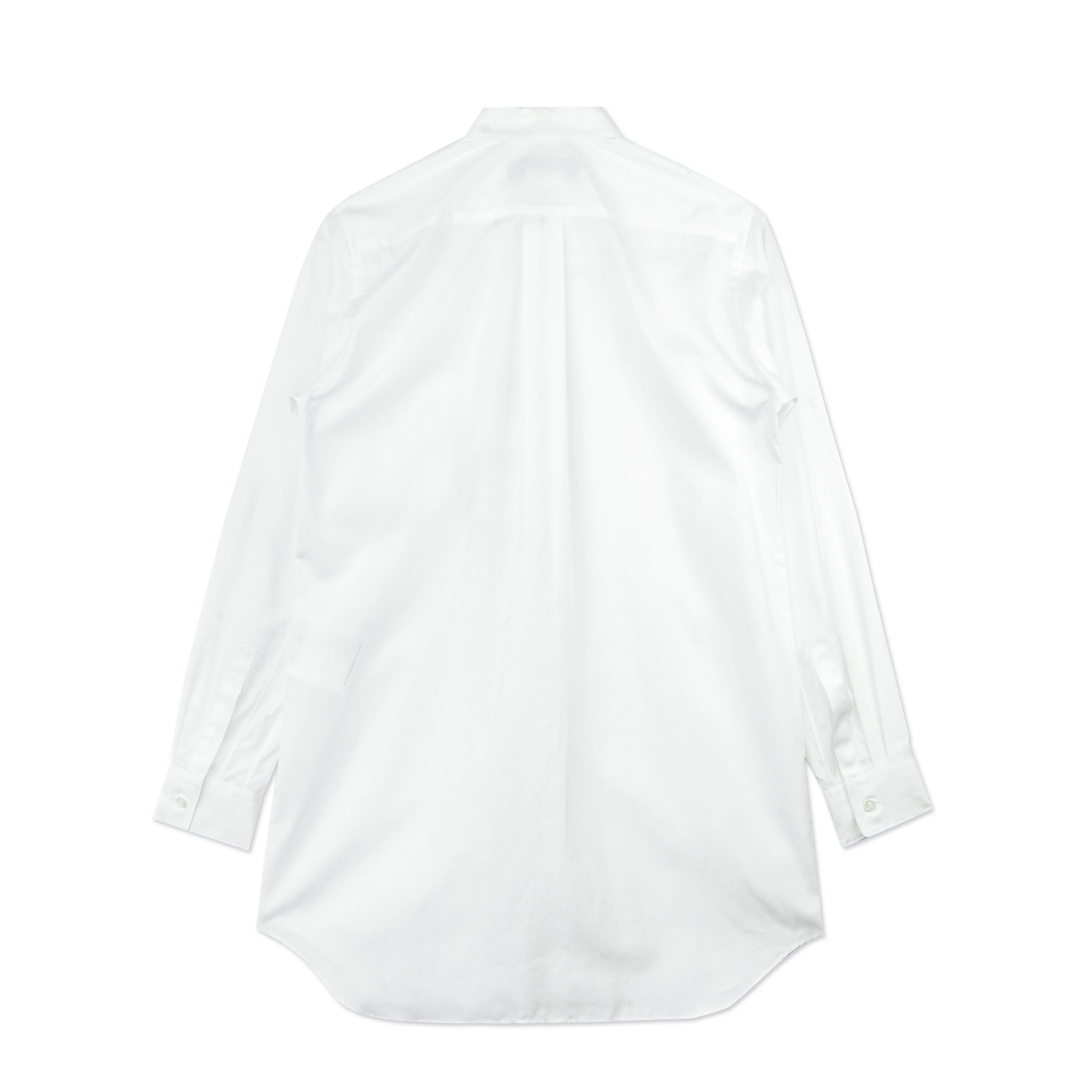 Cotton Broad Longline Shirt White - Image 2
