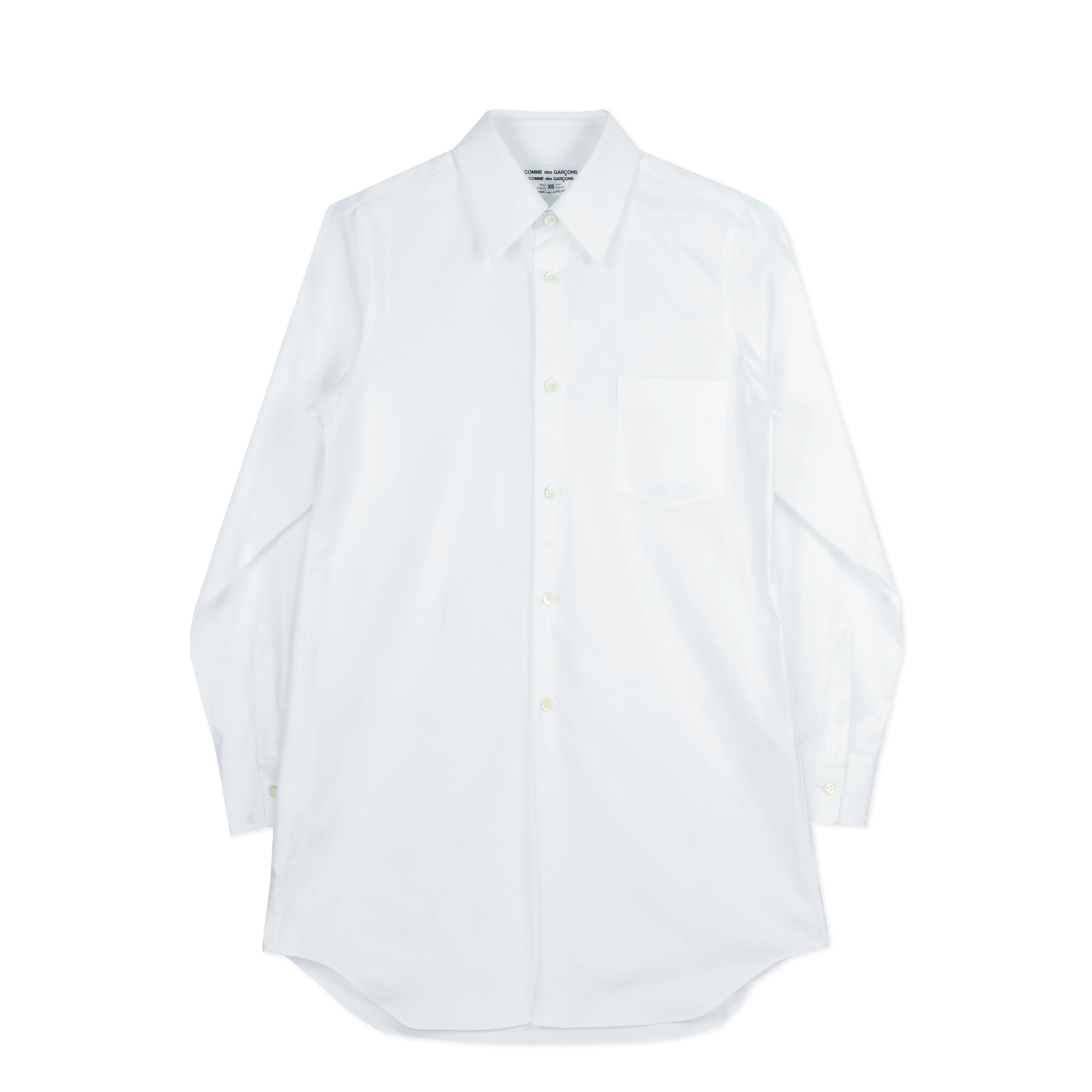 Cotton Oxford White Long Shirt