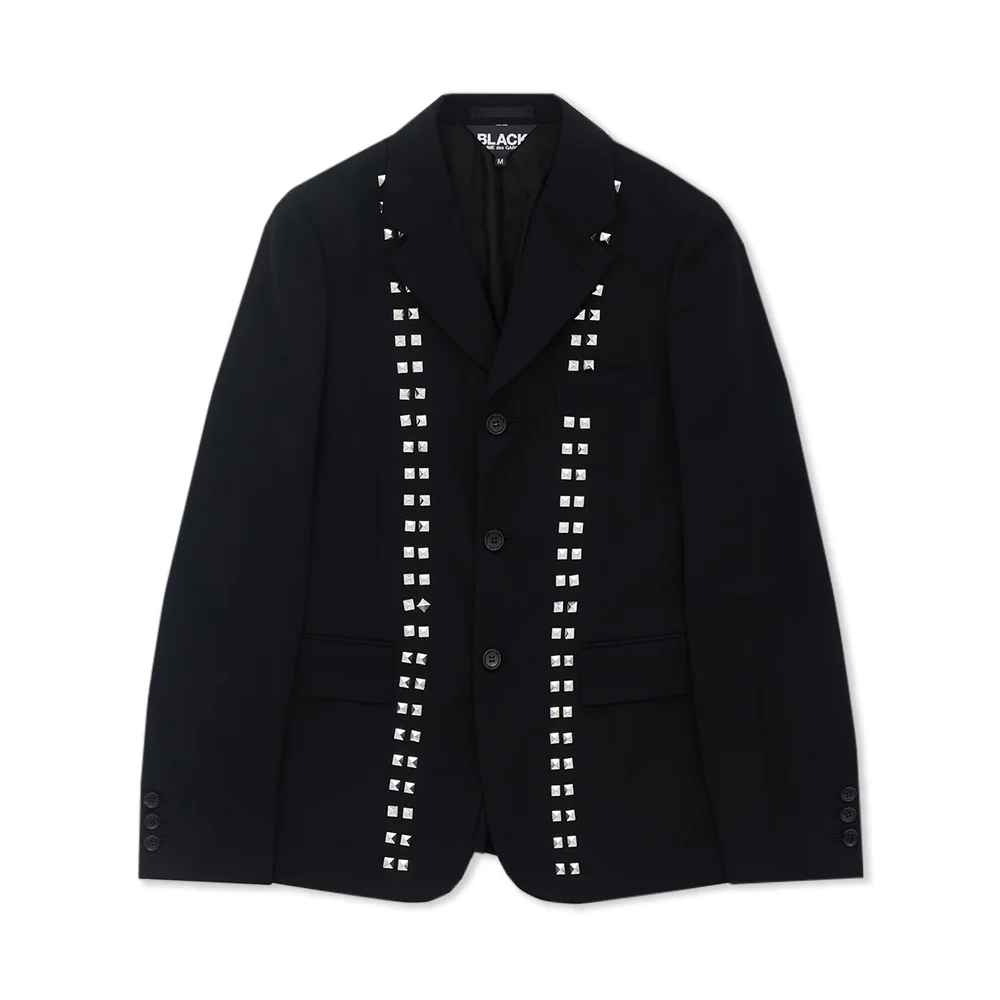 Wool Gabardine Stud Jacket