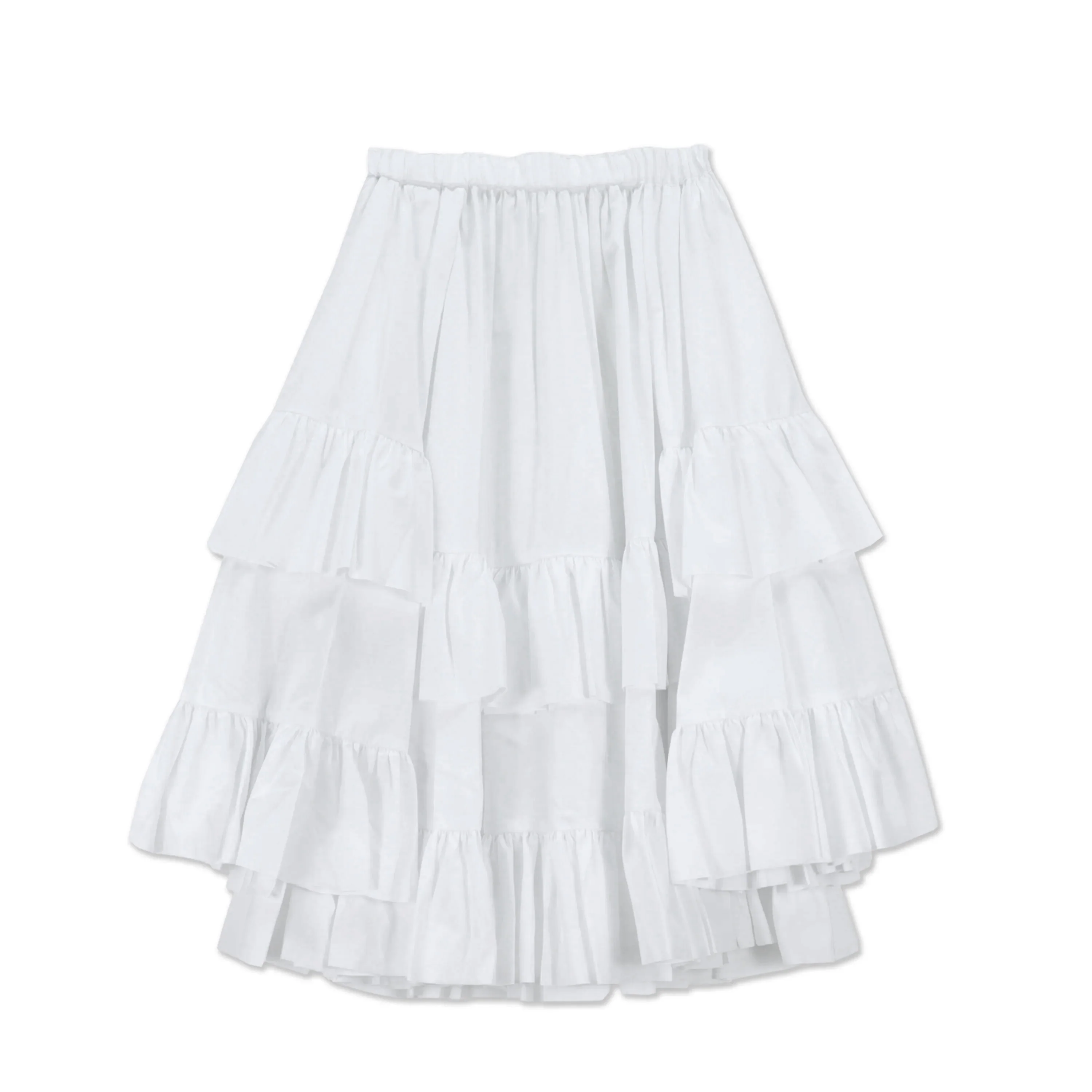 White Tiered Frill Skirt