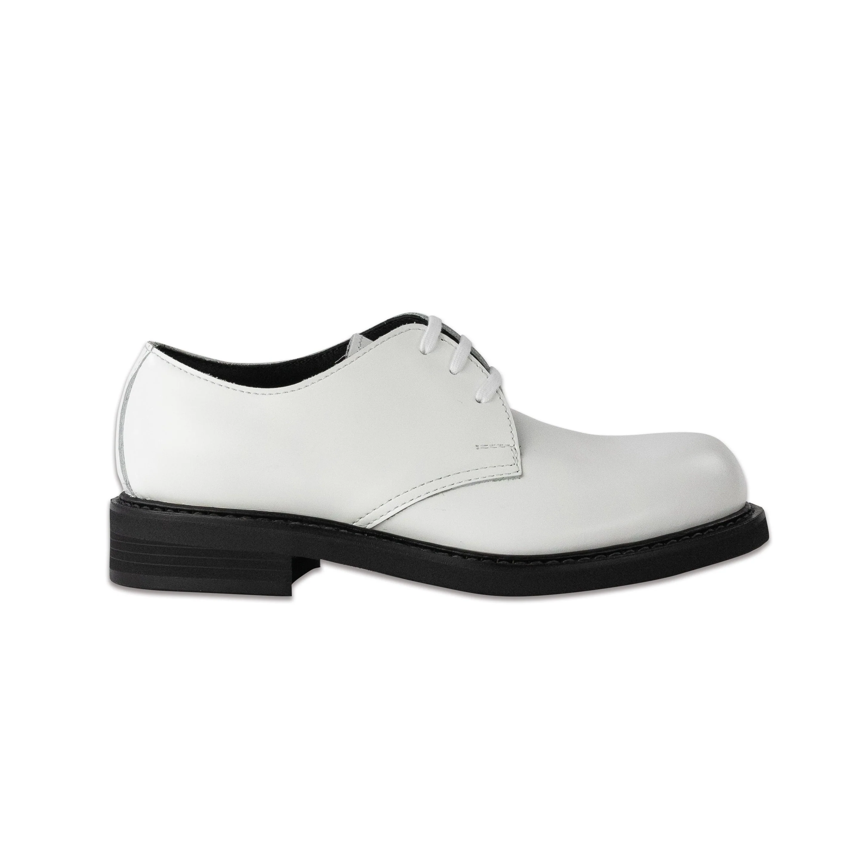 White Goodyear Leather Lace-Up Shoes
