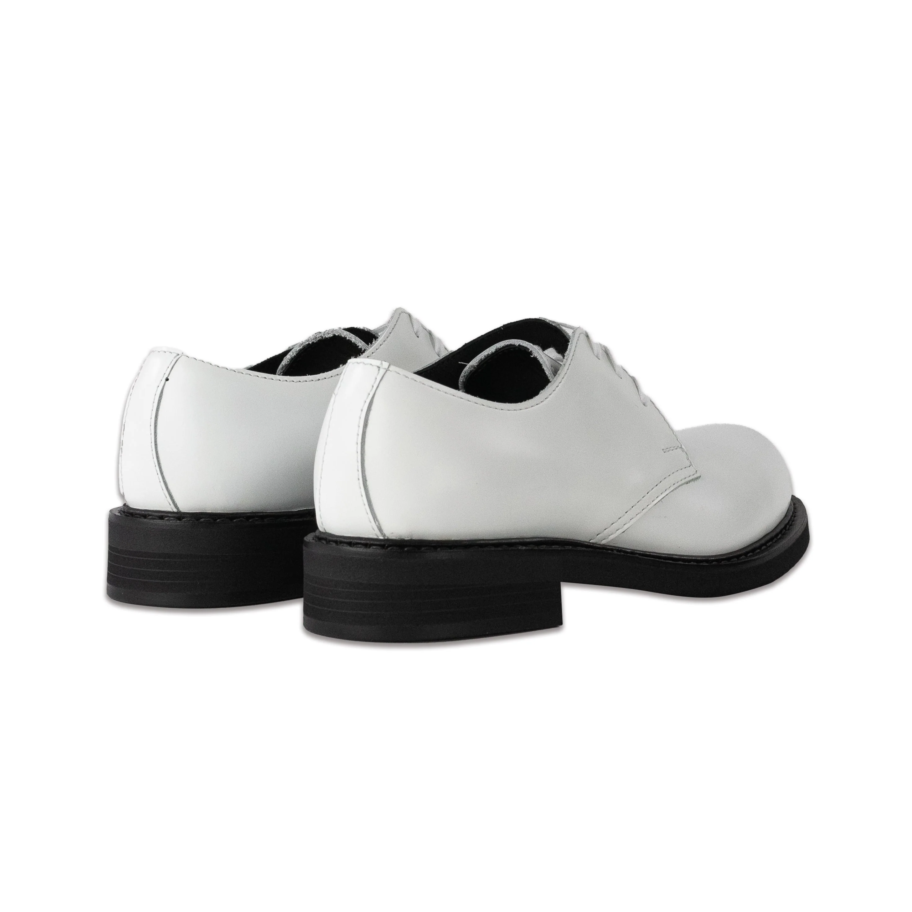 White Goodyear Leather Lace-Up Shoes - Image 3