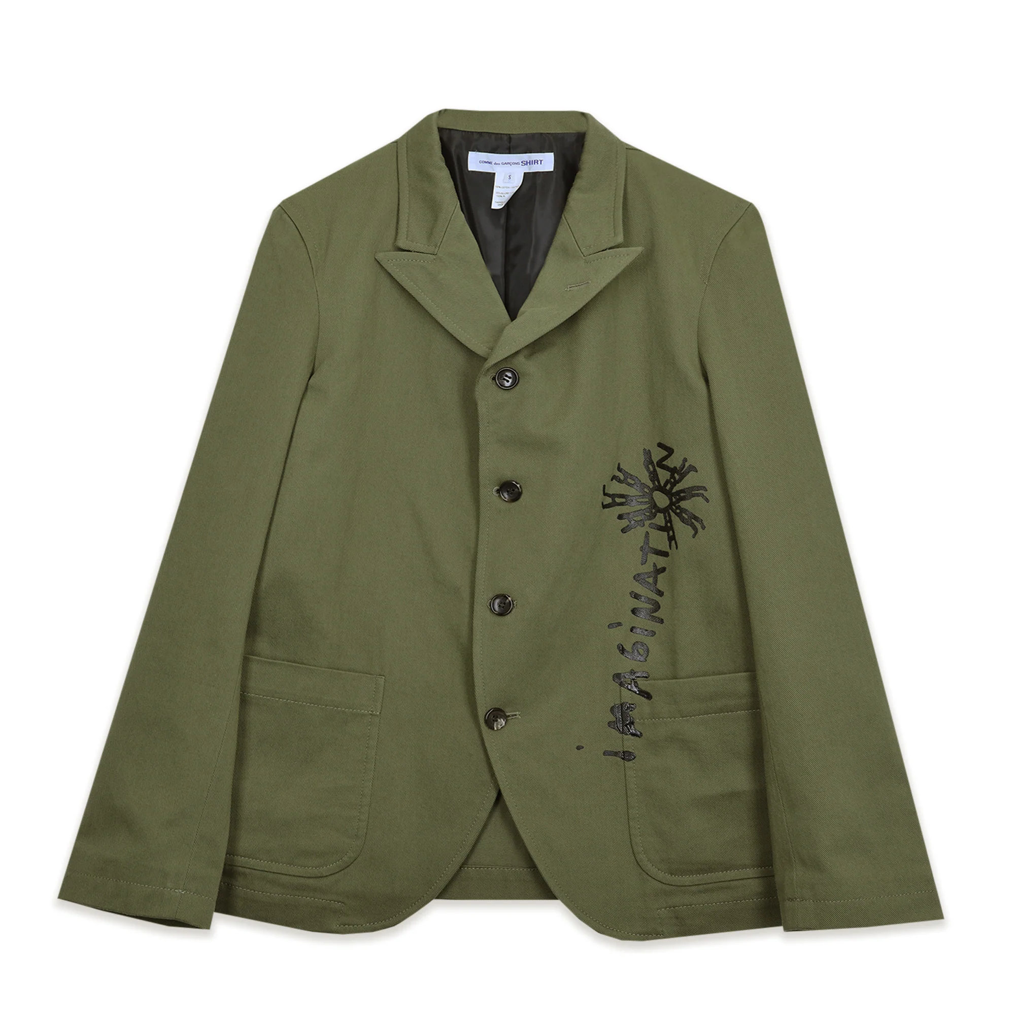 Khaki Cotton Message Jacket