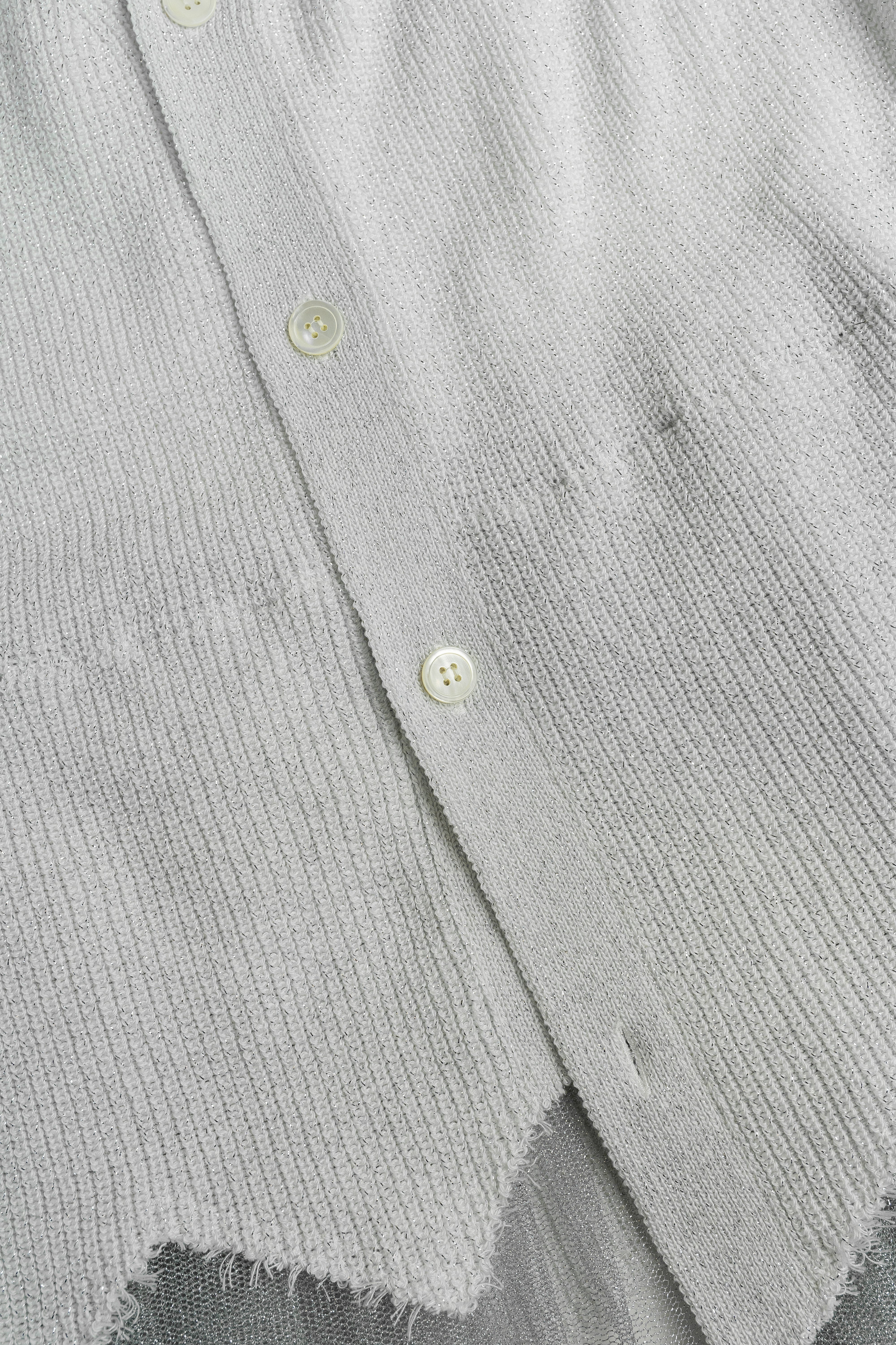 Lame Rib × Lame Tulle Cardigan - Image 4