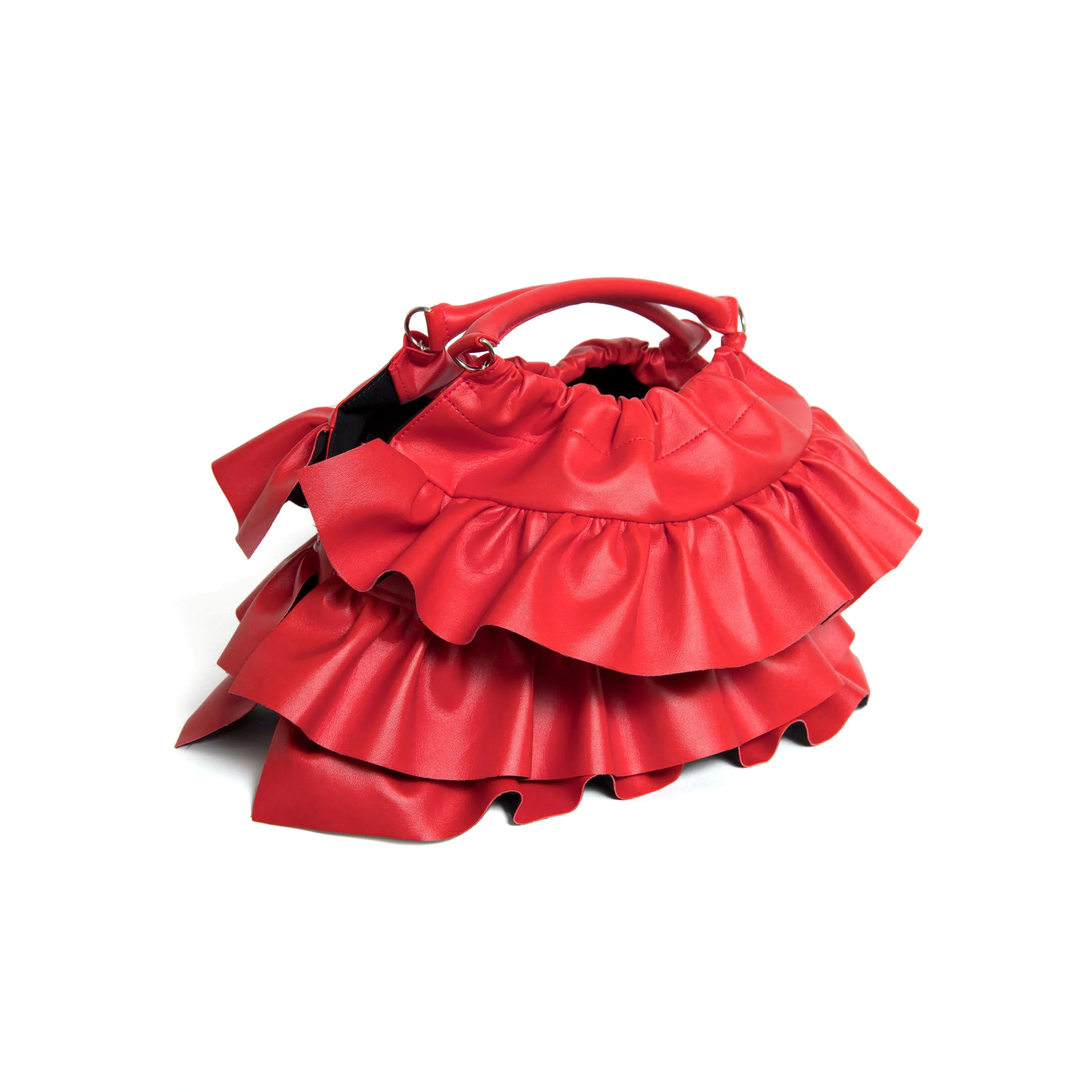 Frill Trim Bag Red - Image 2