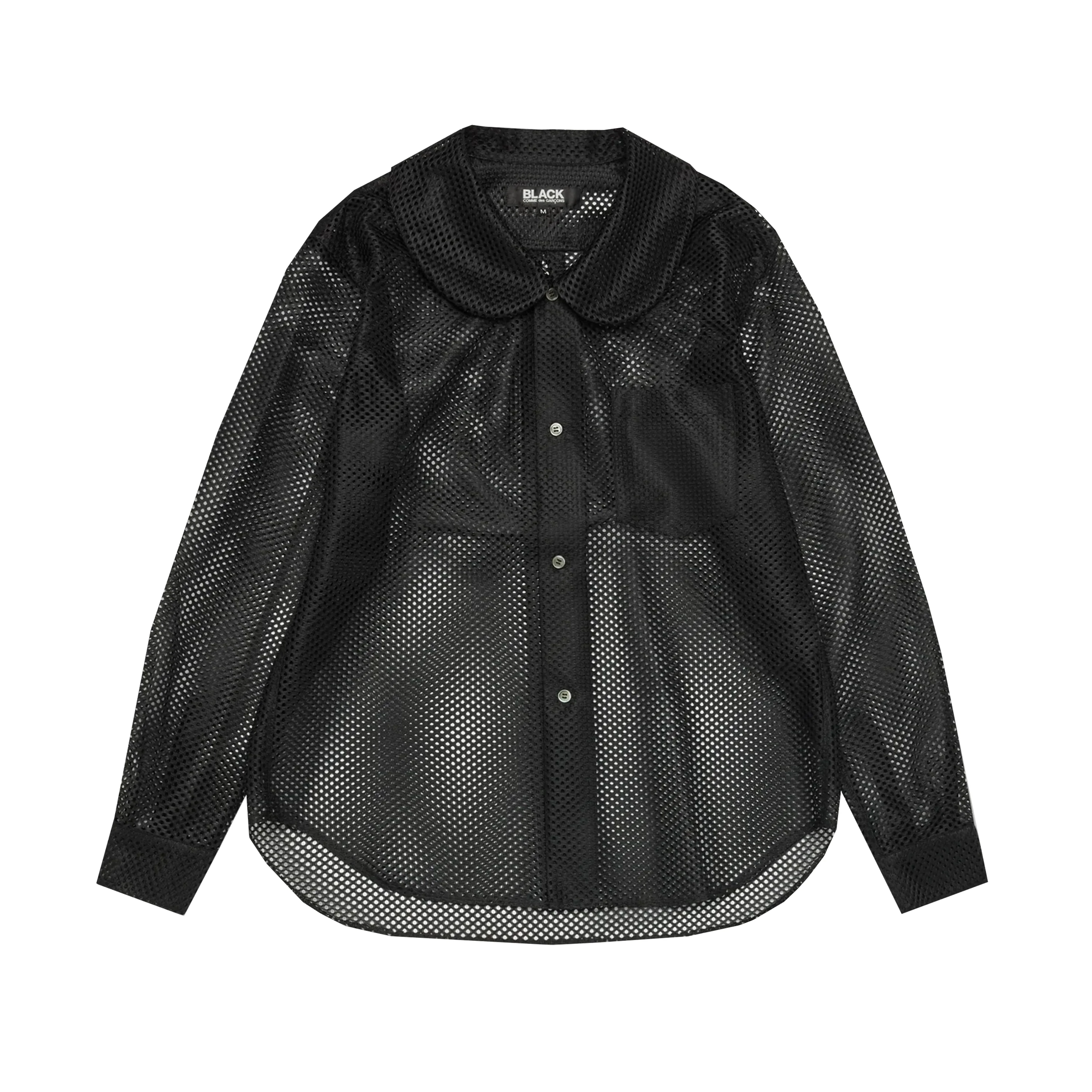 Mesh Peter Pan Shirt Black