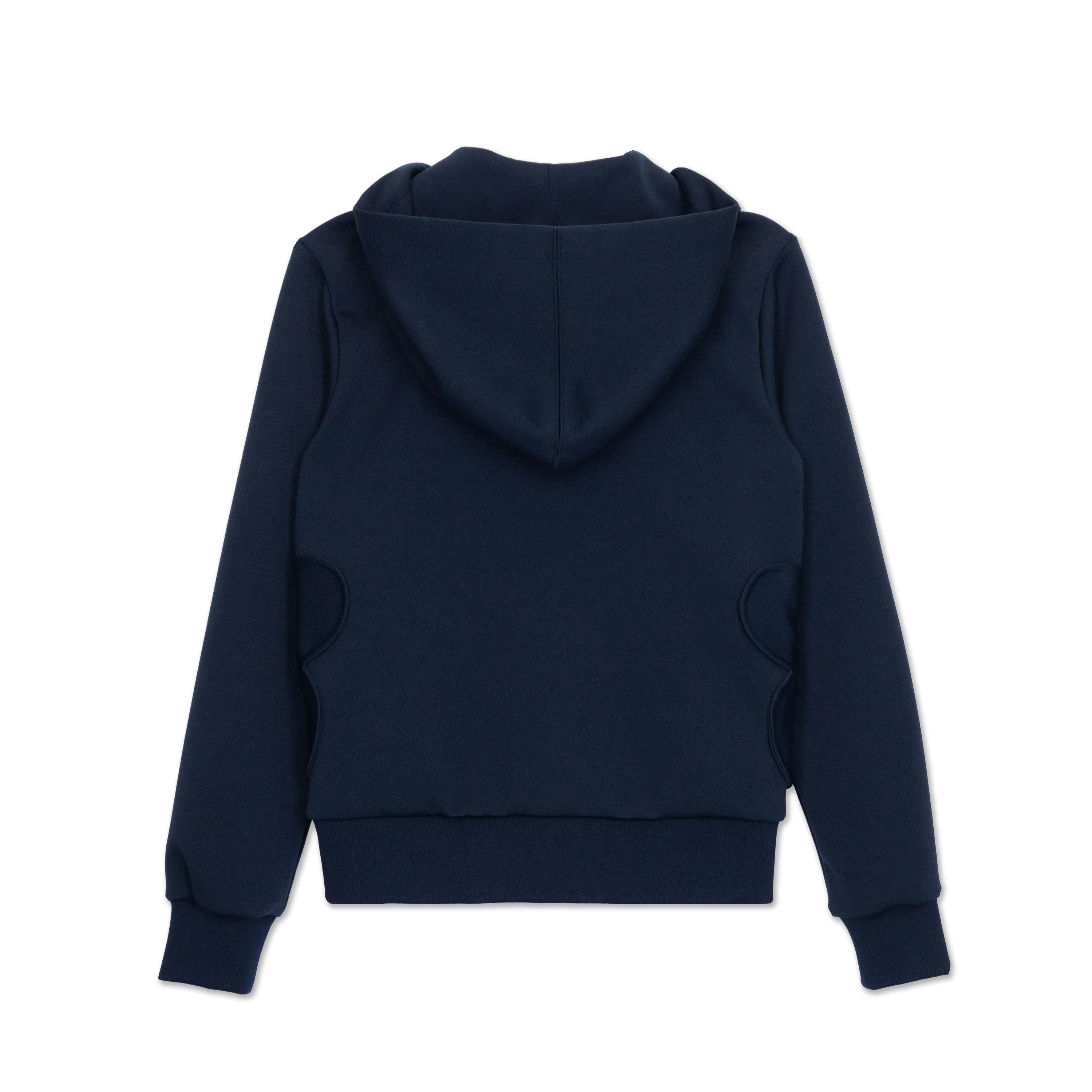 Navy Flower Pocket Zip Sweatshirt - Image 2