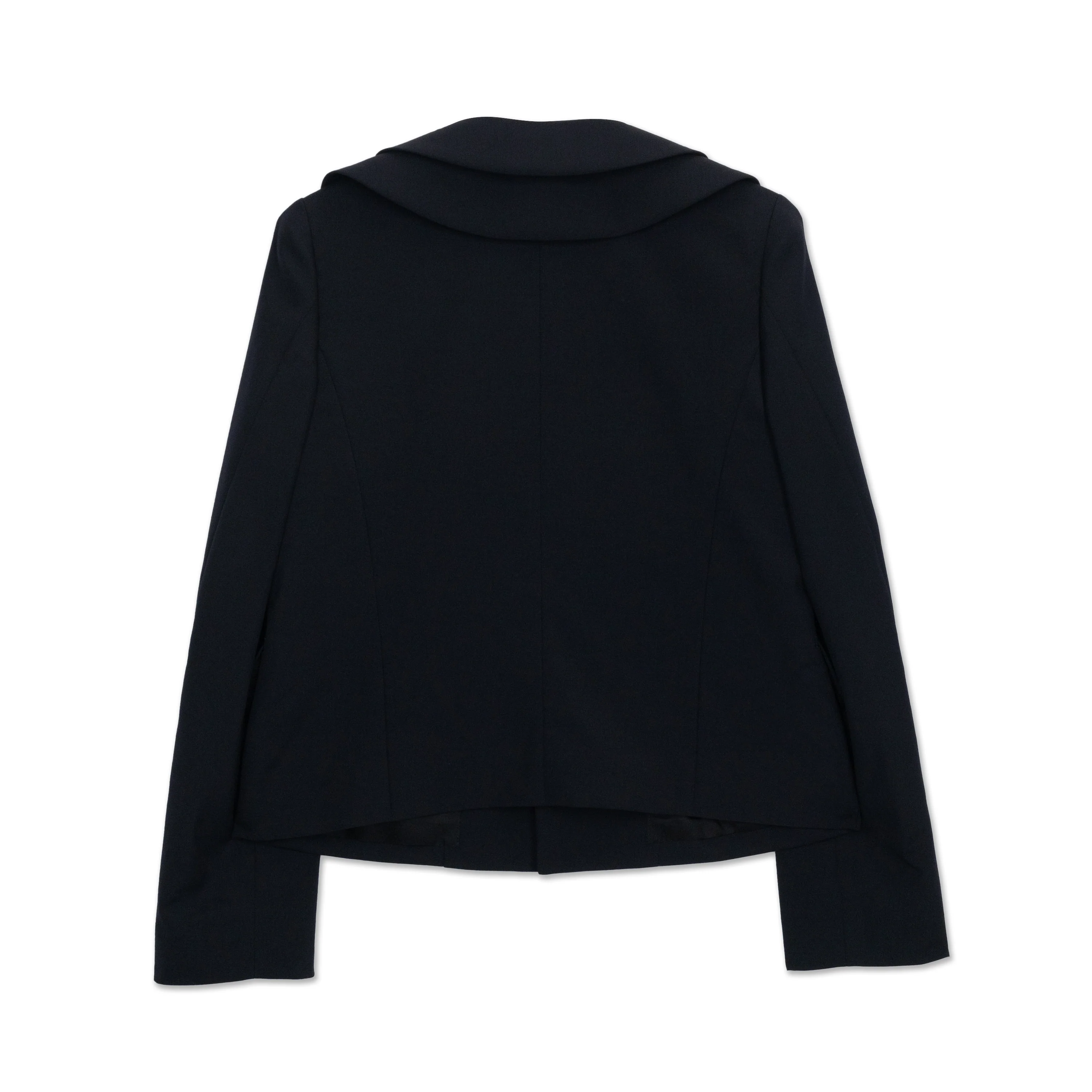 Navy Gabardine Double Collar Jacket - Image 2