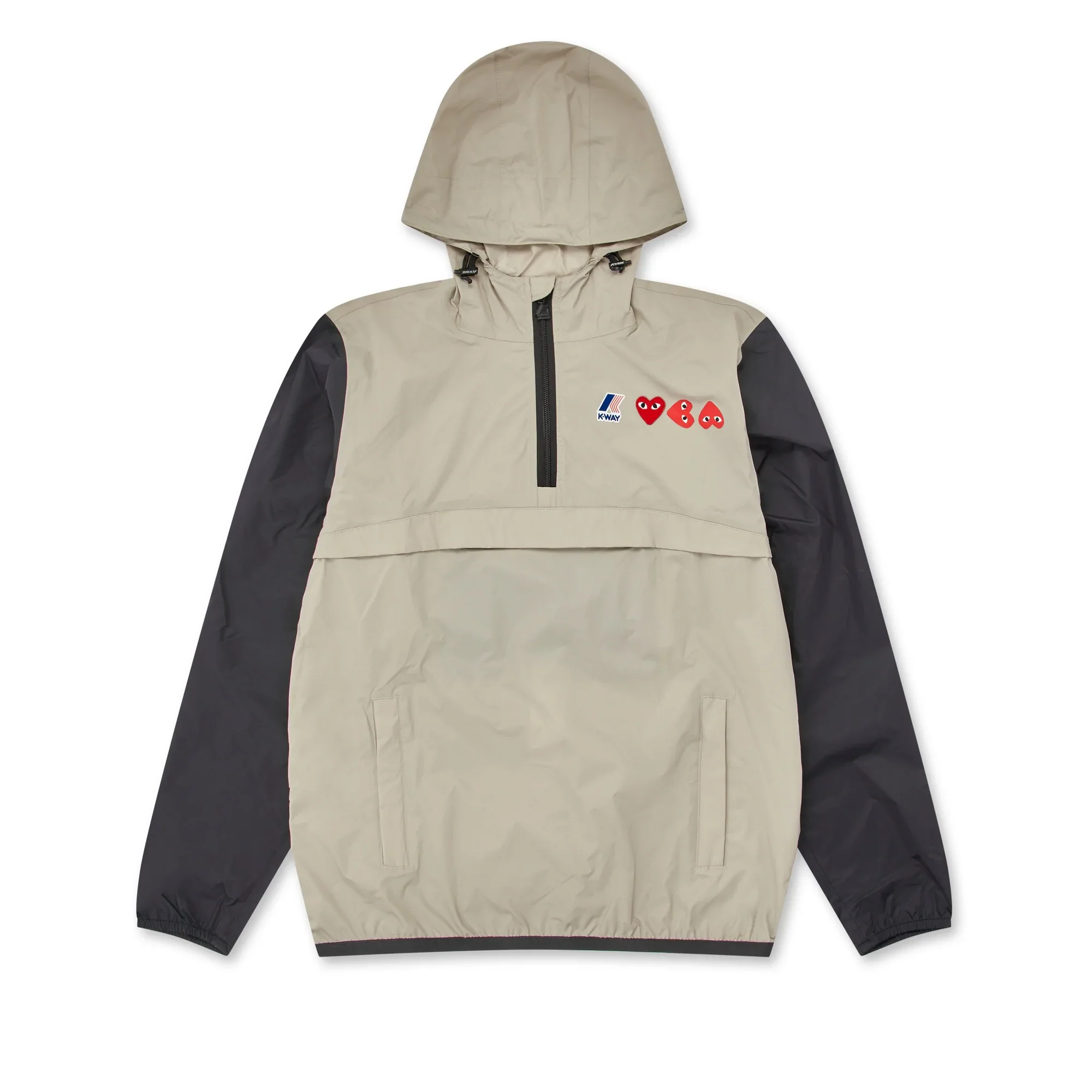 K-WAY*PLAY Half Zip Jacket (Beige/Black)