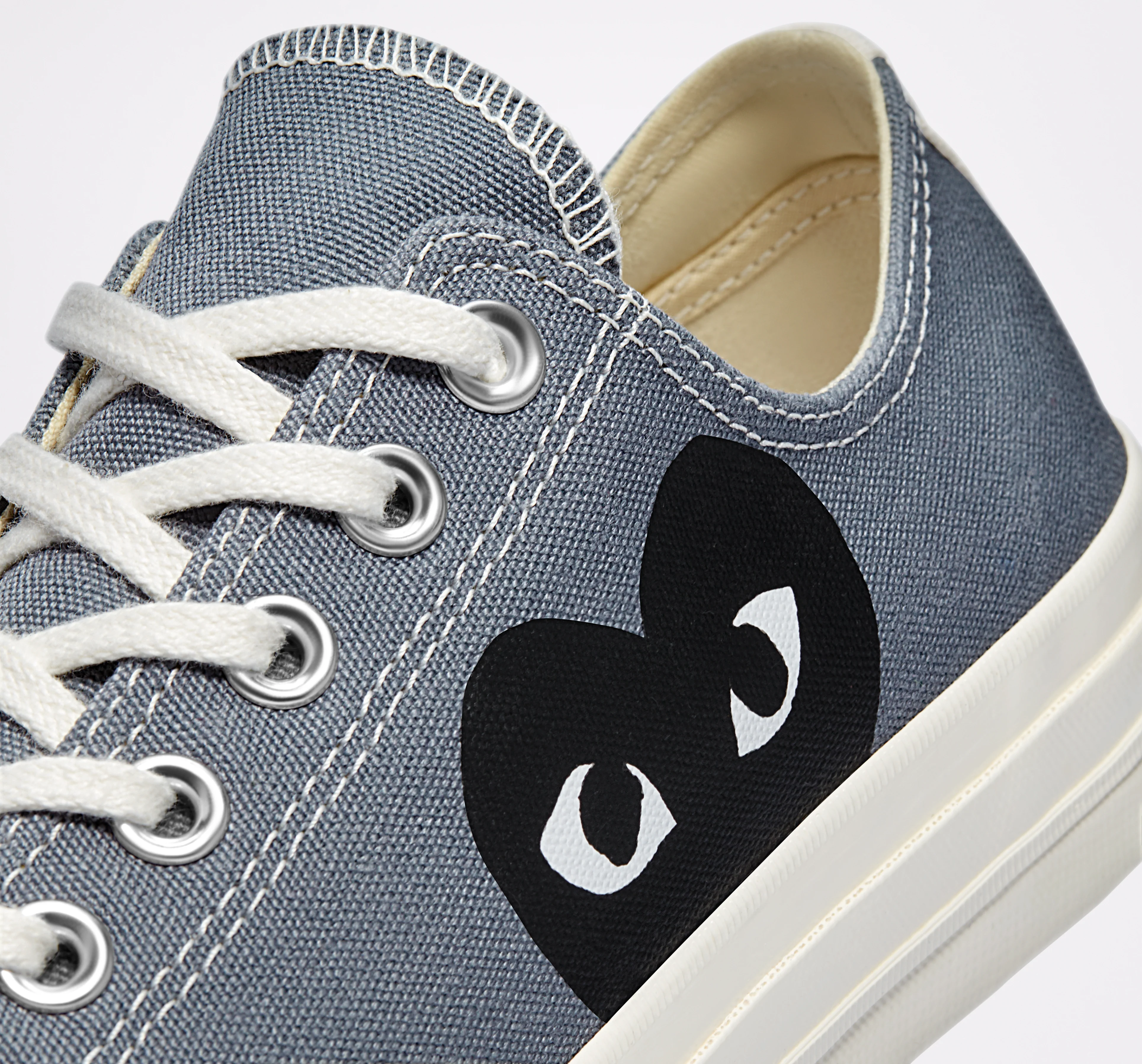Converse Black Heart Grey Low Top - Image 7