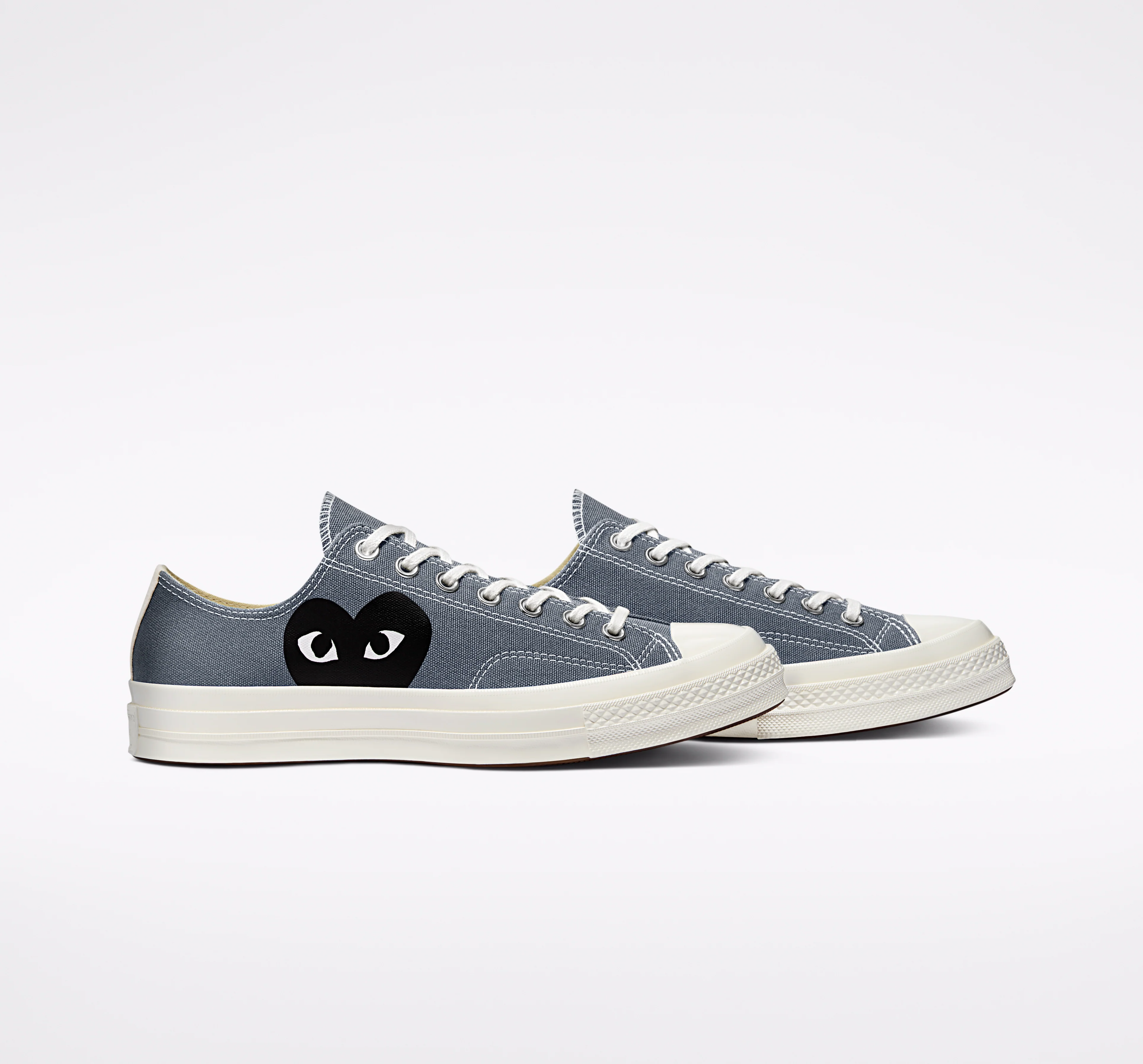 Converse Black Heart Grey Low Top - Image 8