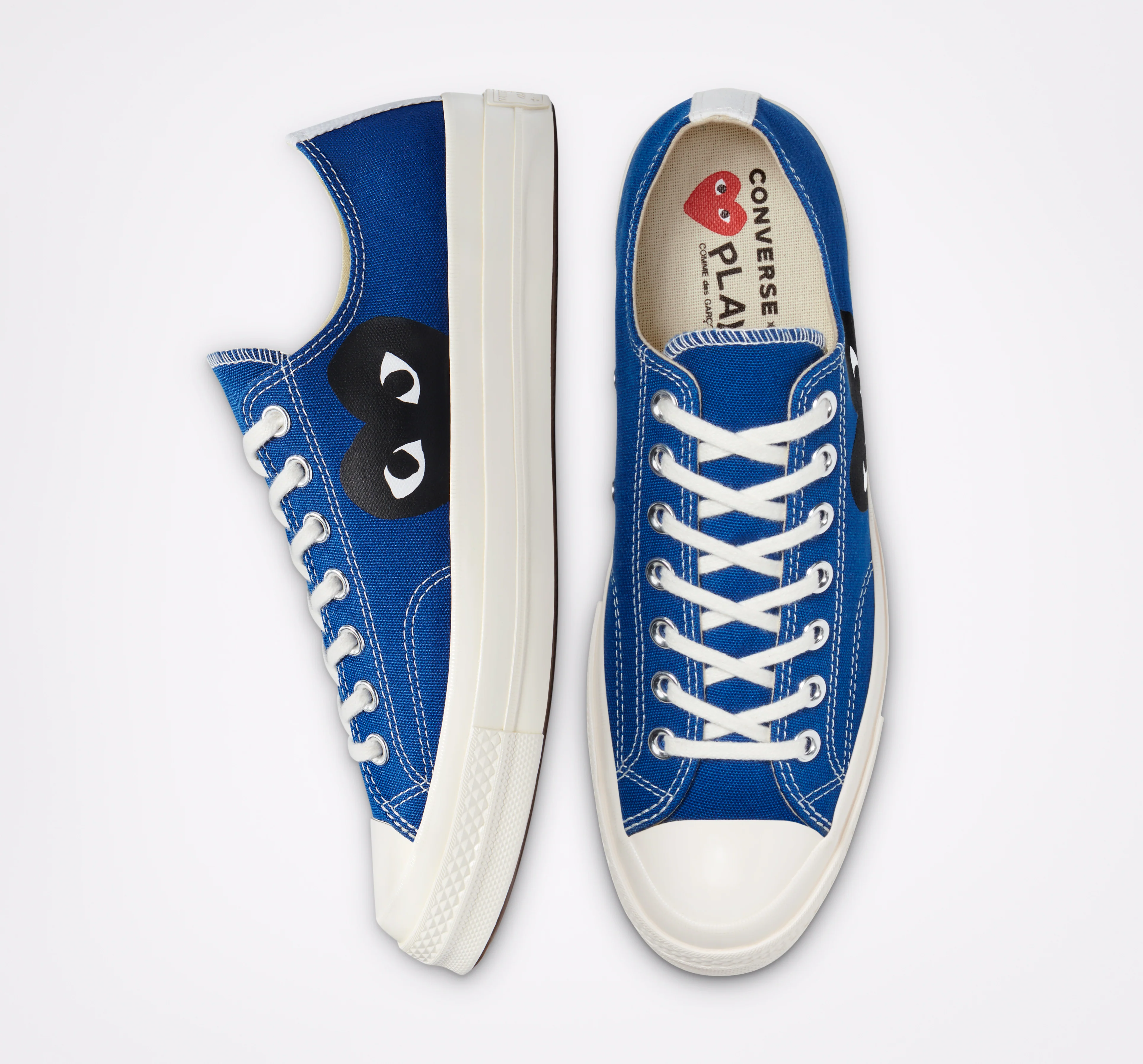 Converse Black Heart Blue Low Top - Image 5