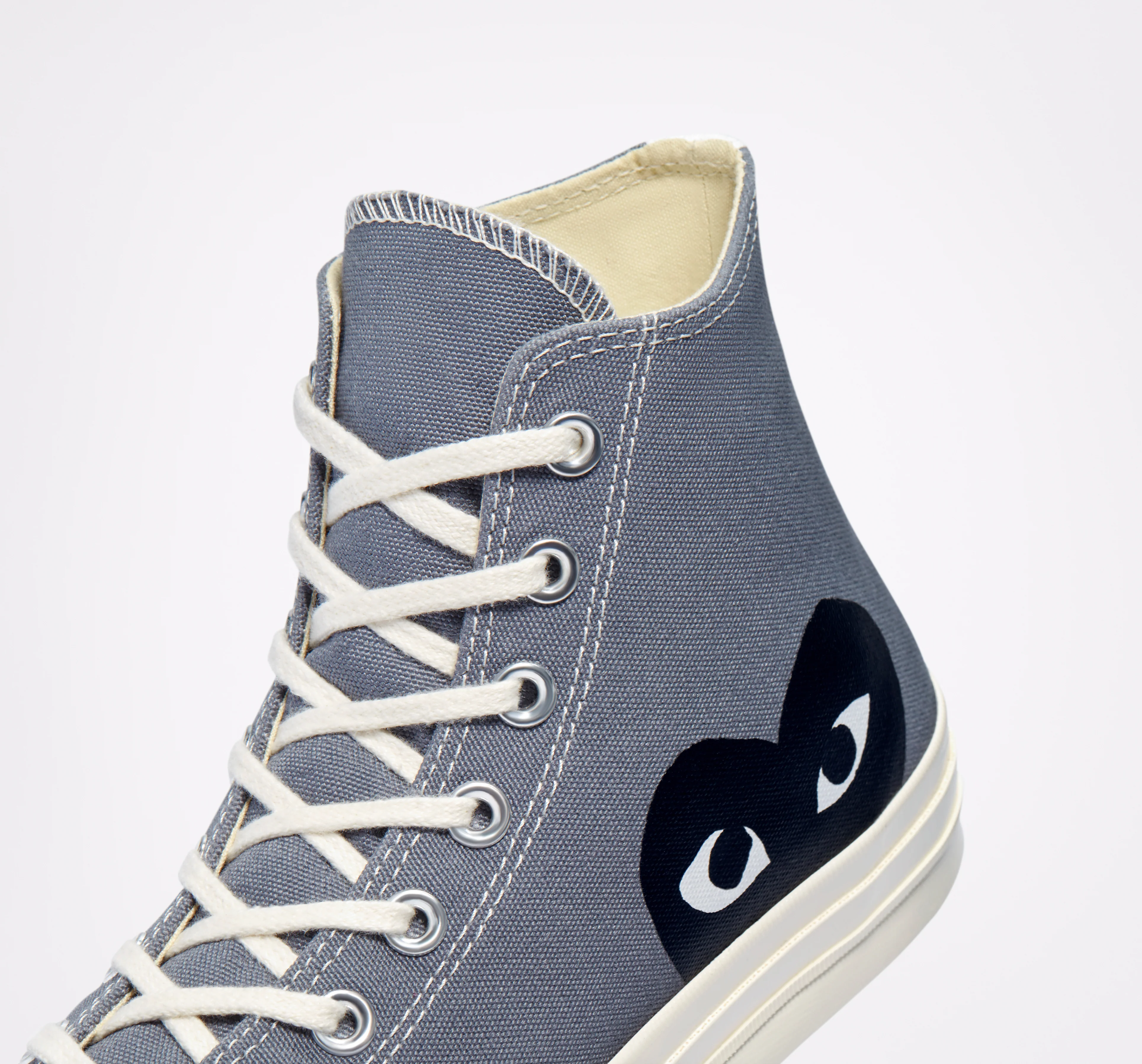 Converse Black Heart Grey High Top - Image 7
