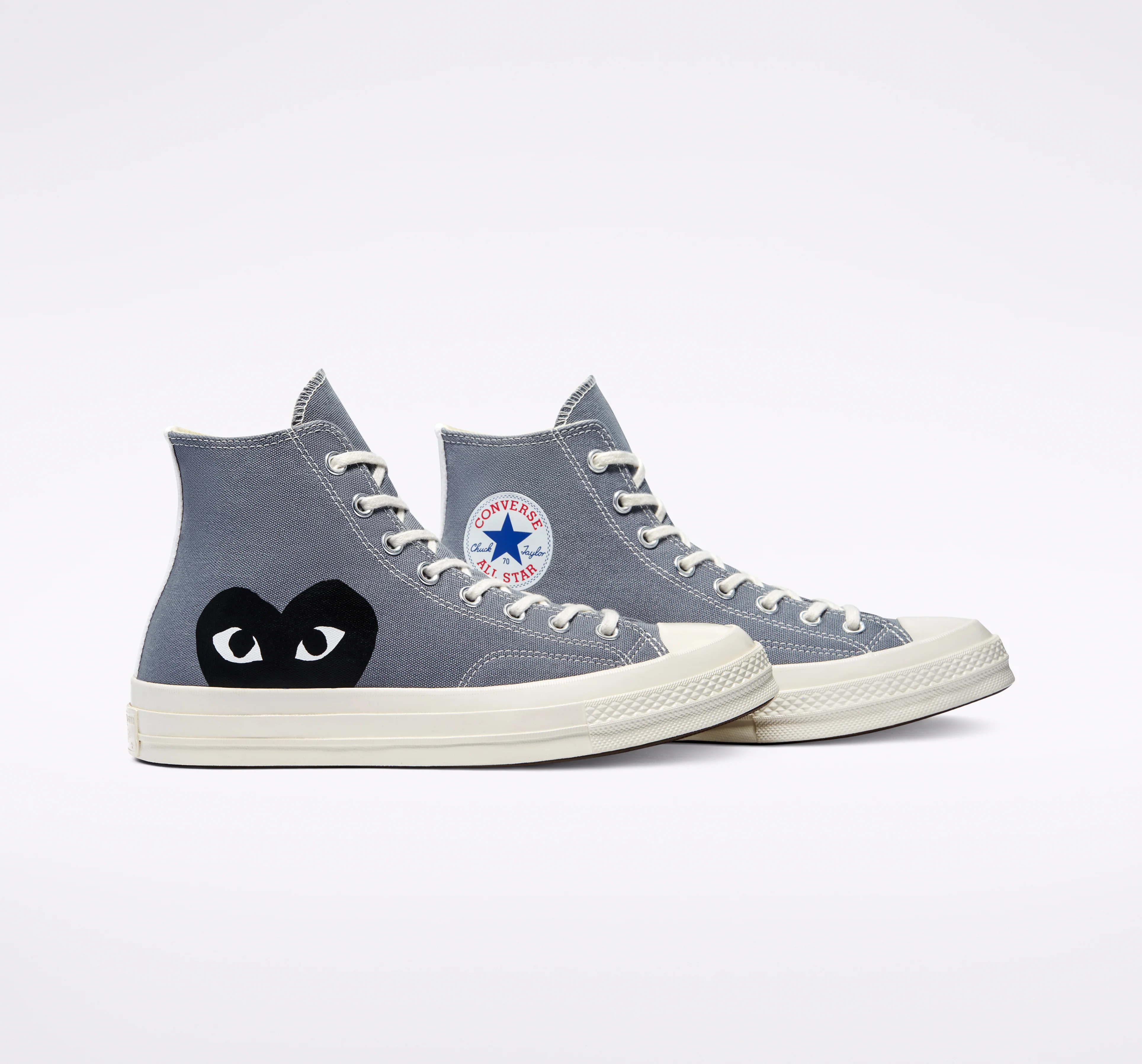 Converse Black Heart Grey High Top - Image 8