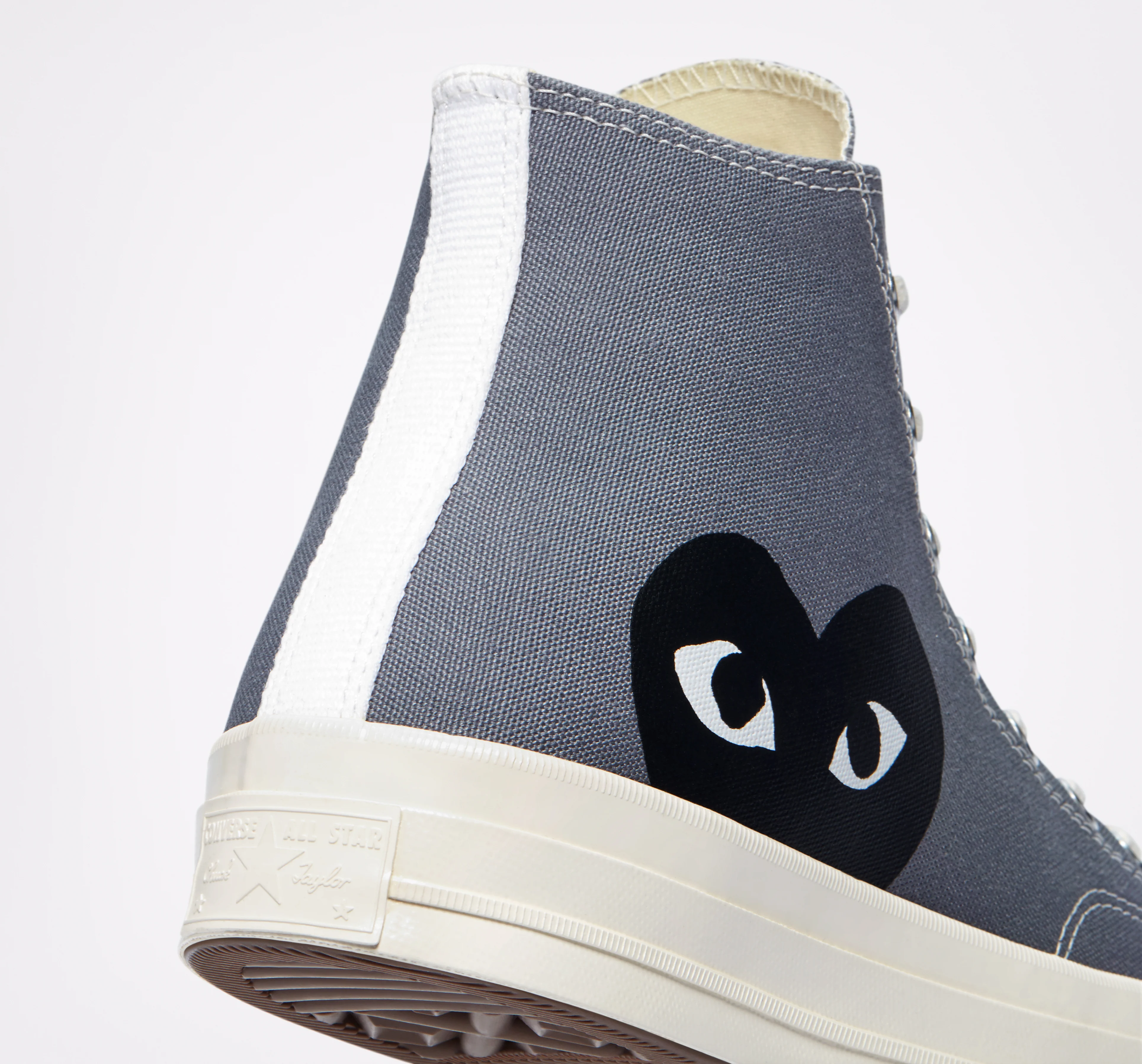 Converse Black Heart Grey High Top - Image 9