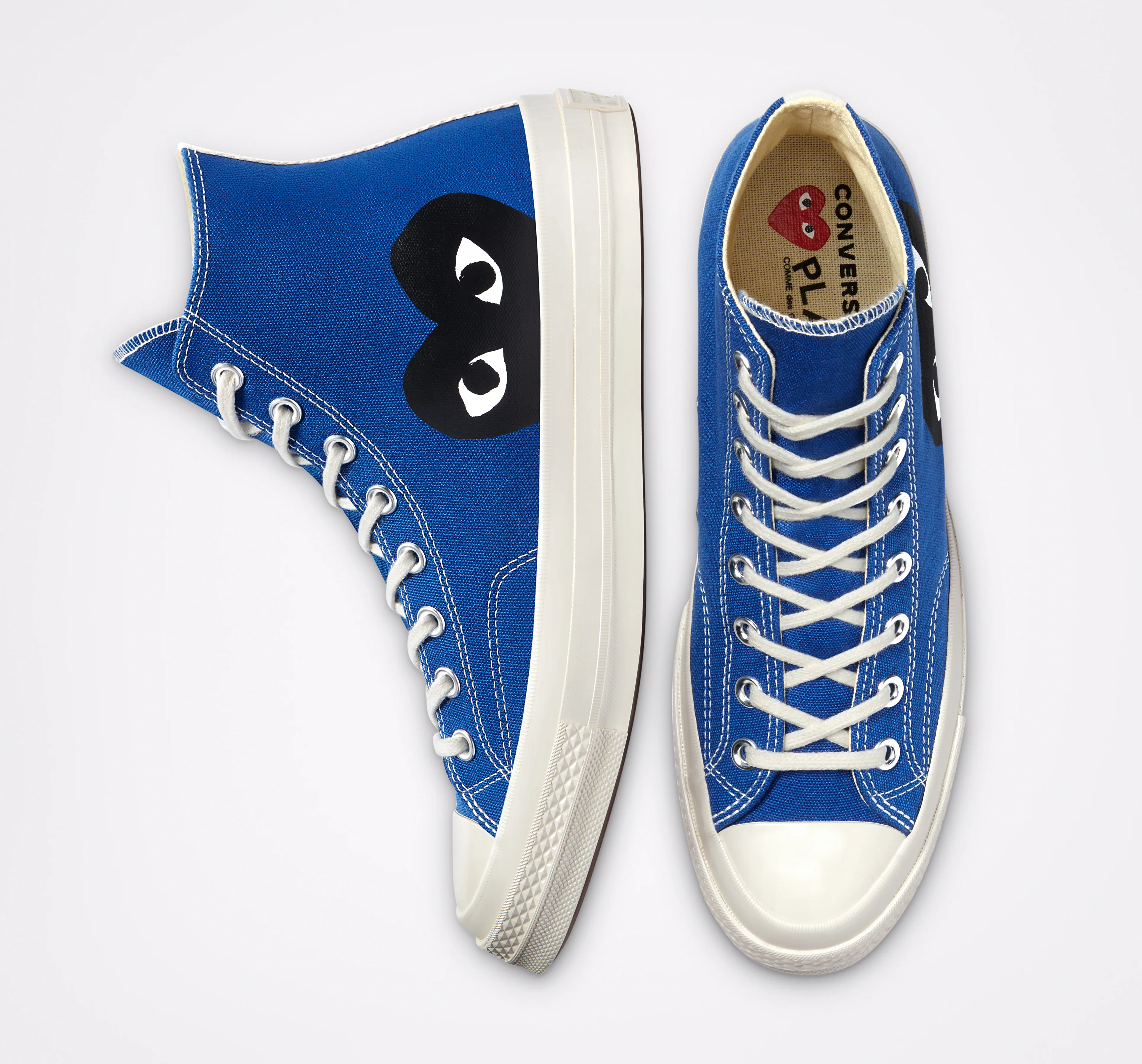 Converse Black Heart Blue High Top - Image 5