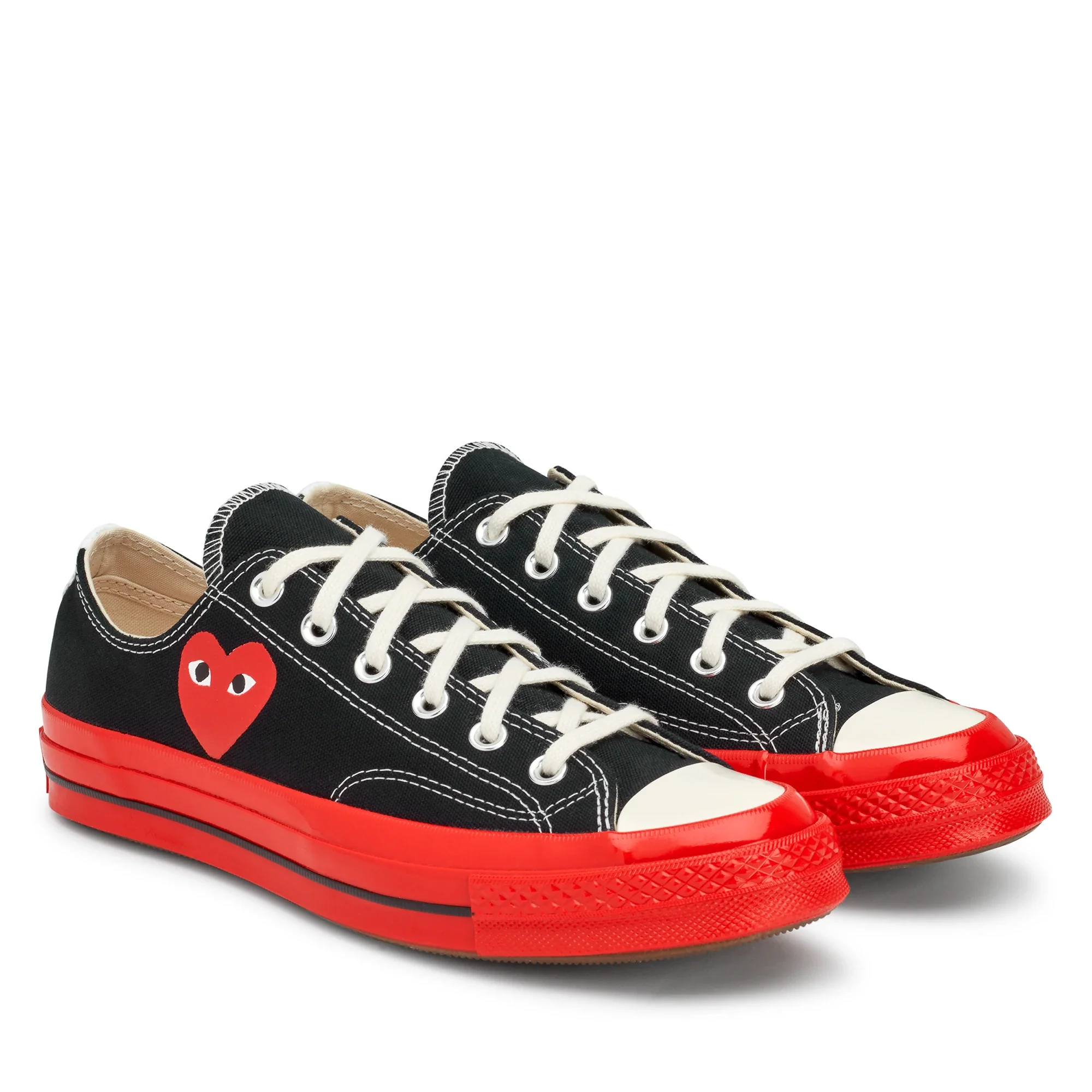 Converse Red Sole Low Top (Black) - Image 3