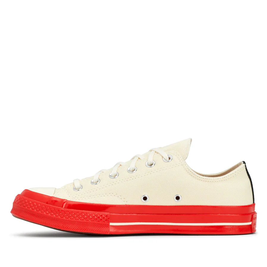 Converse Red Sole Low Top (White) - Image 2