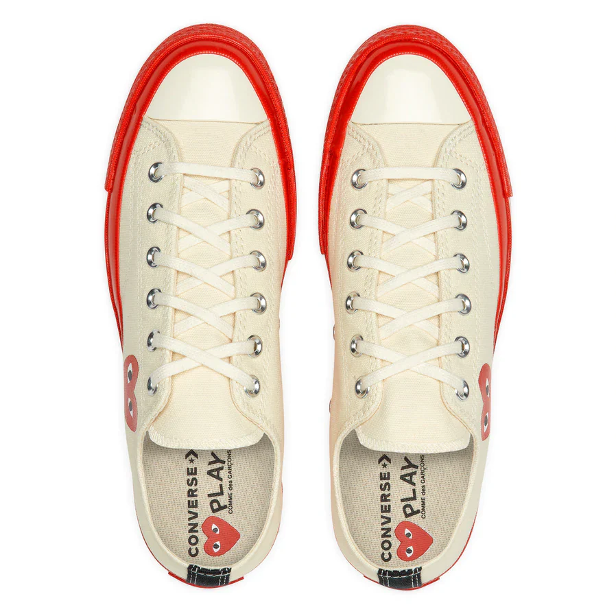 Converse Red Sole Low Top (White) - Image 4