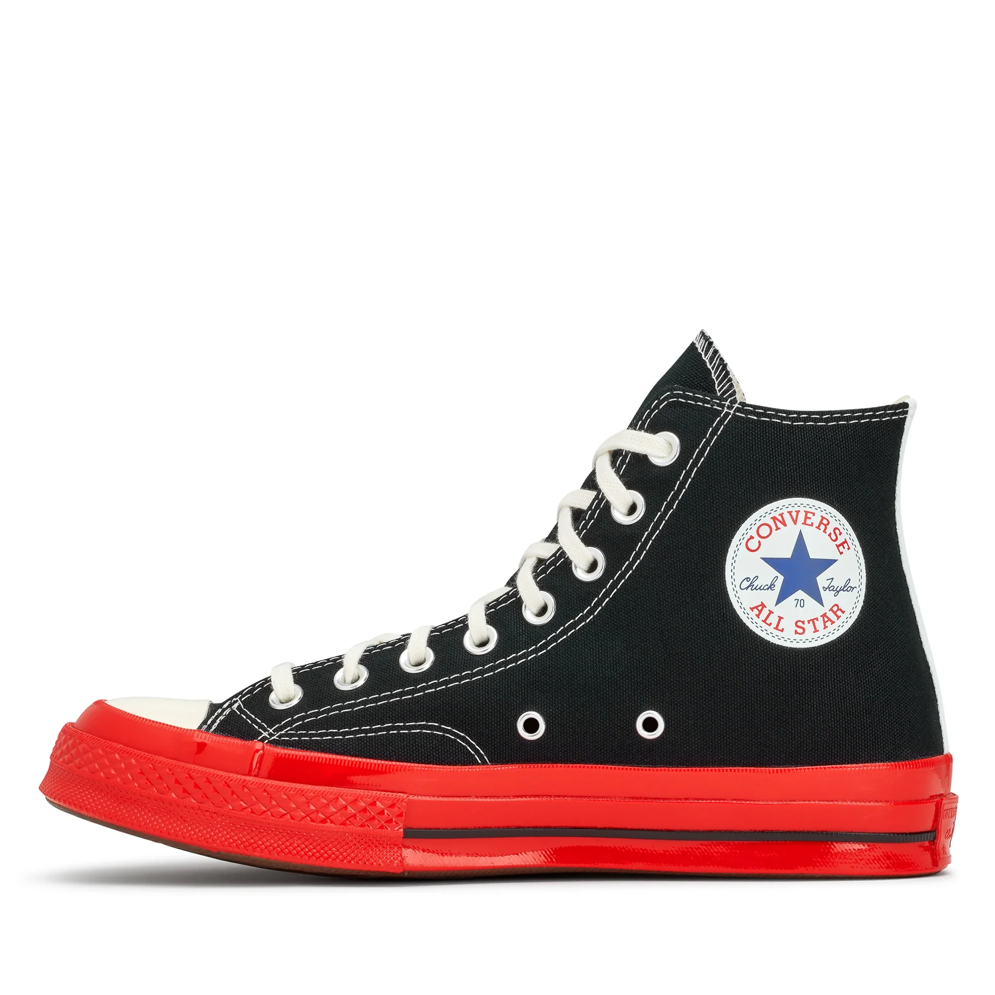 Converse Red Sole High Top (Black) - Image 2