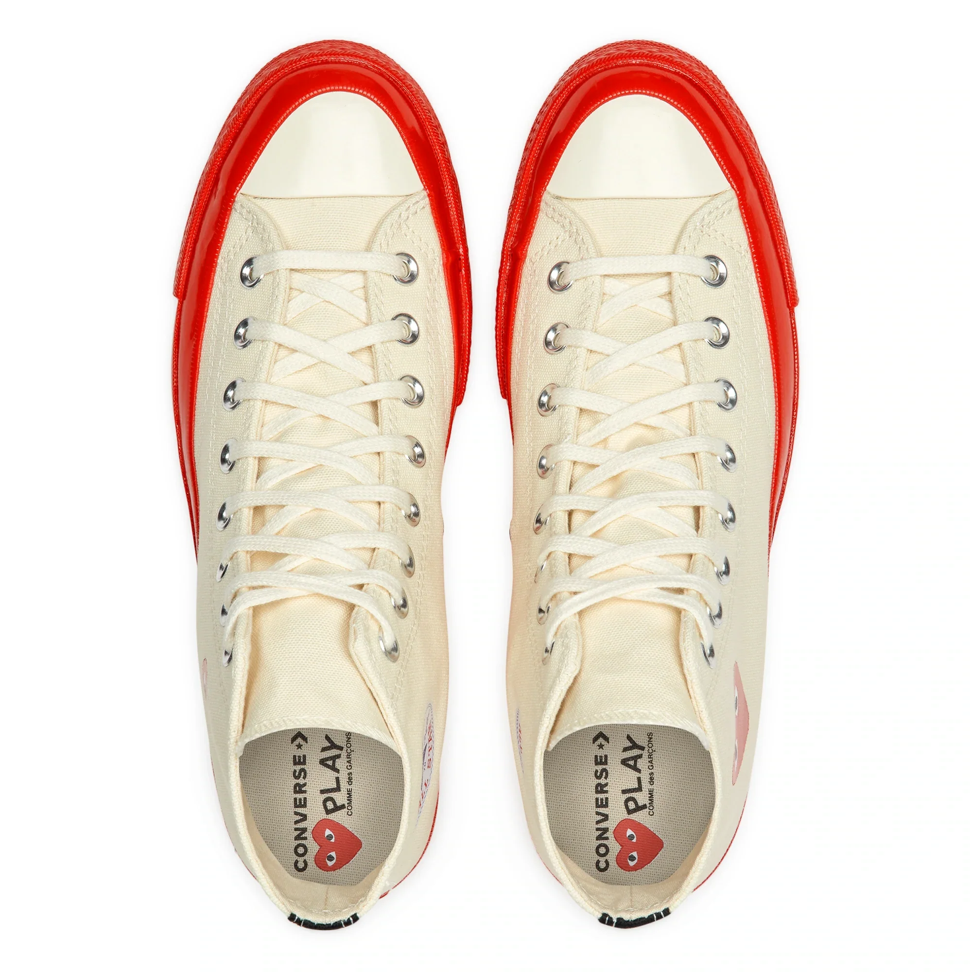Converse Red Sole High Top (White) - Image 4