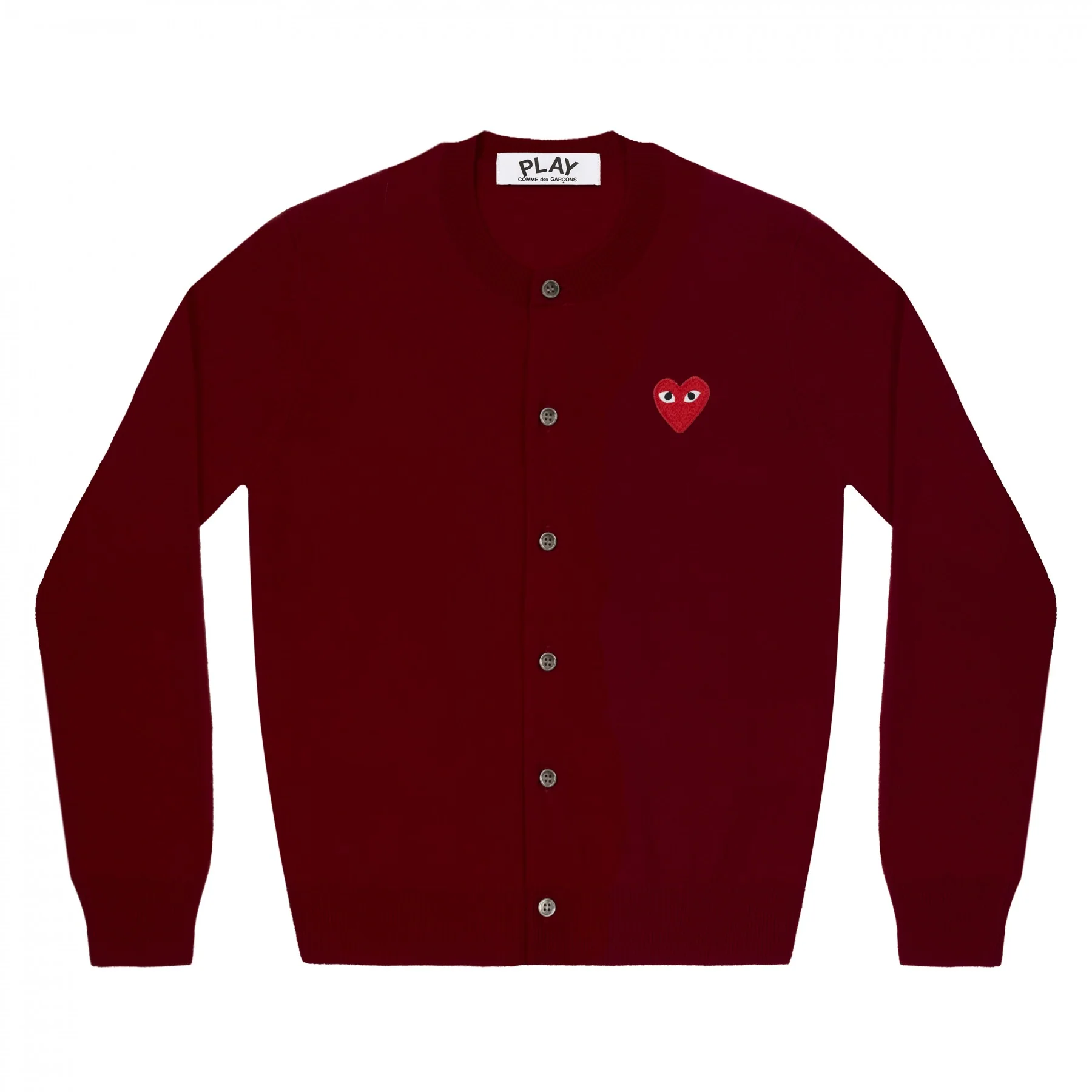PLAY Women's Cardigan Red Emblem Burgundy