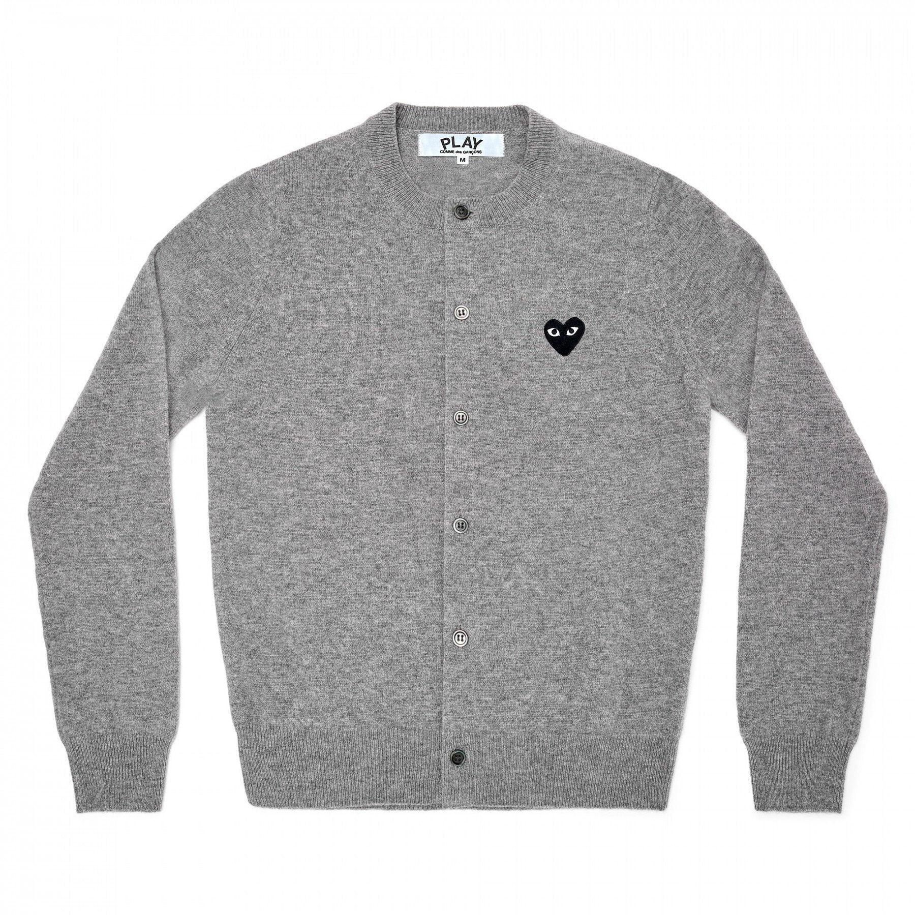 PLAY Women's Cardigan Black Emblem (Light Grey)