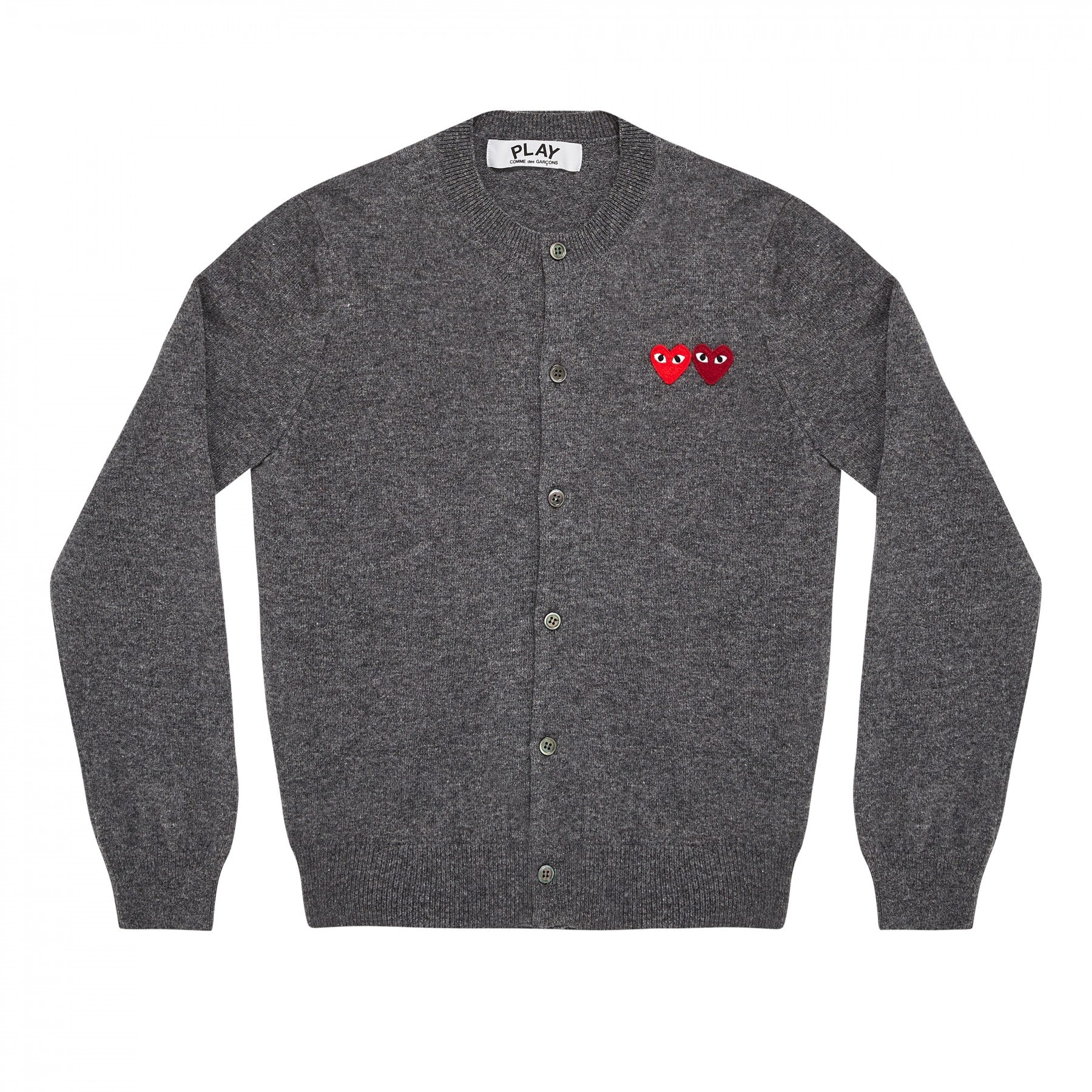 PLAY Women's Cardigan with Double Emblems Grey