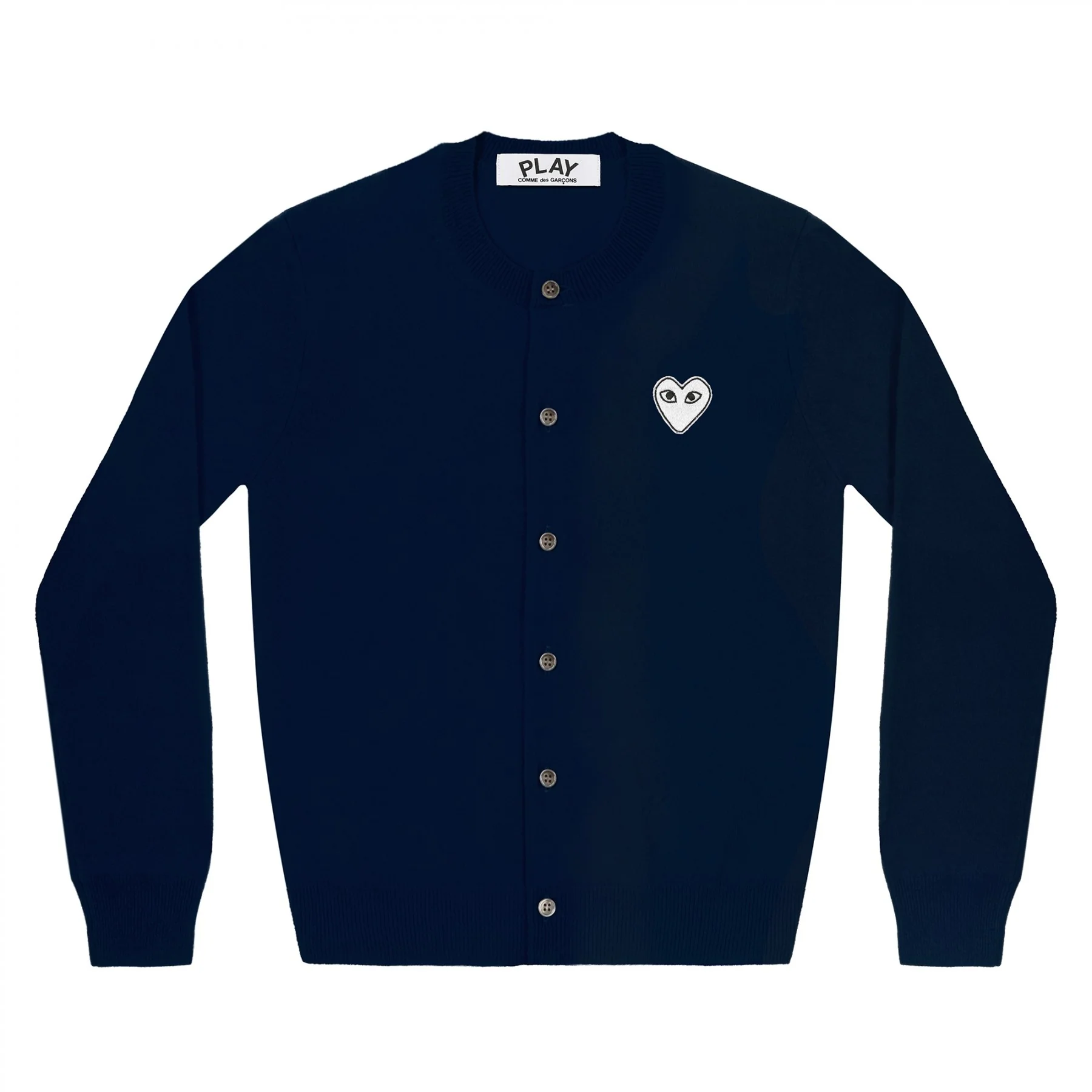 PLAY Women's Cardigan White Heart Navy - Image 2
