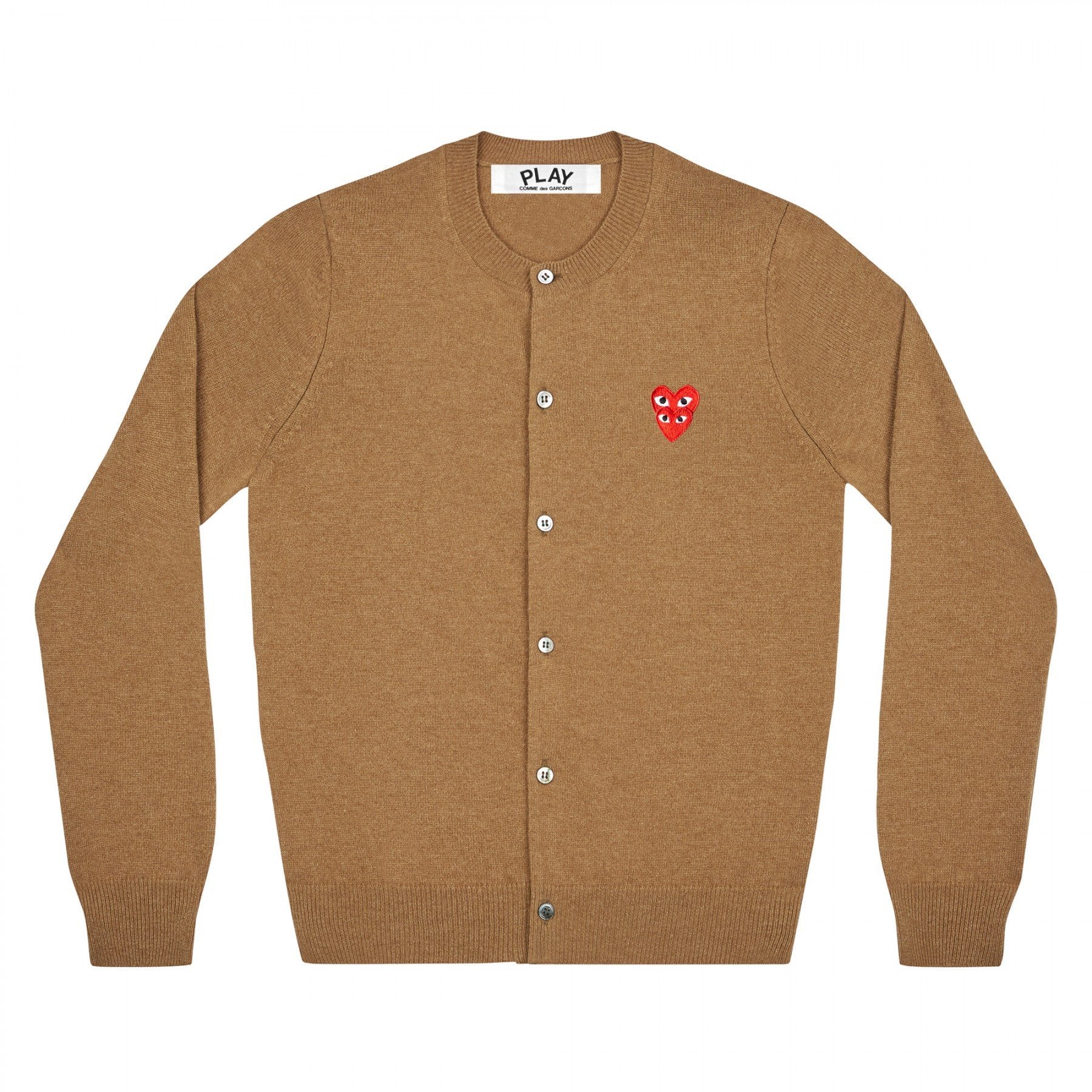 PLAY Women's Cardigan with Red Family Heart (Brown)