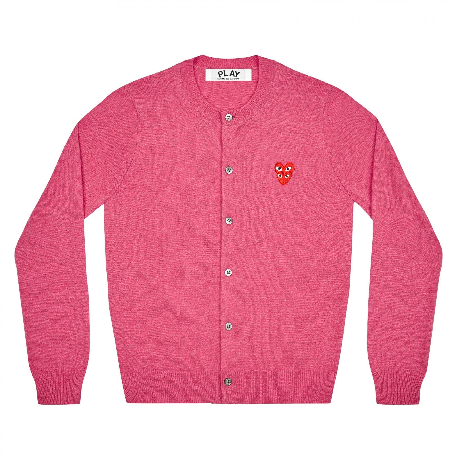 PLAY Women's Cardigan with Red Family Heart (Pink)
