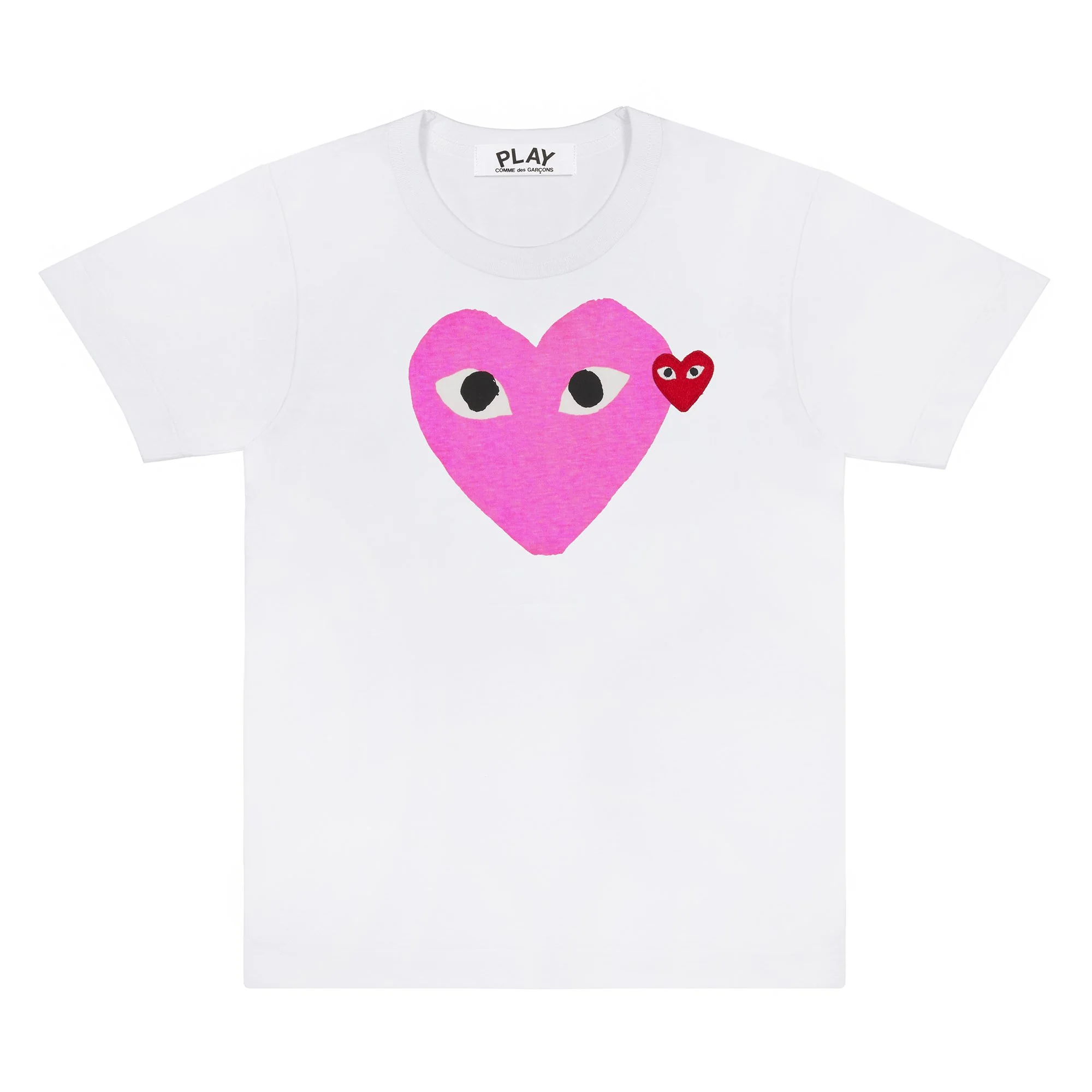 PLAY T-Shirt Pastel Heart and Red Emblem (Pink)