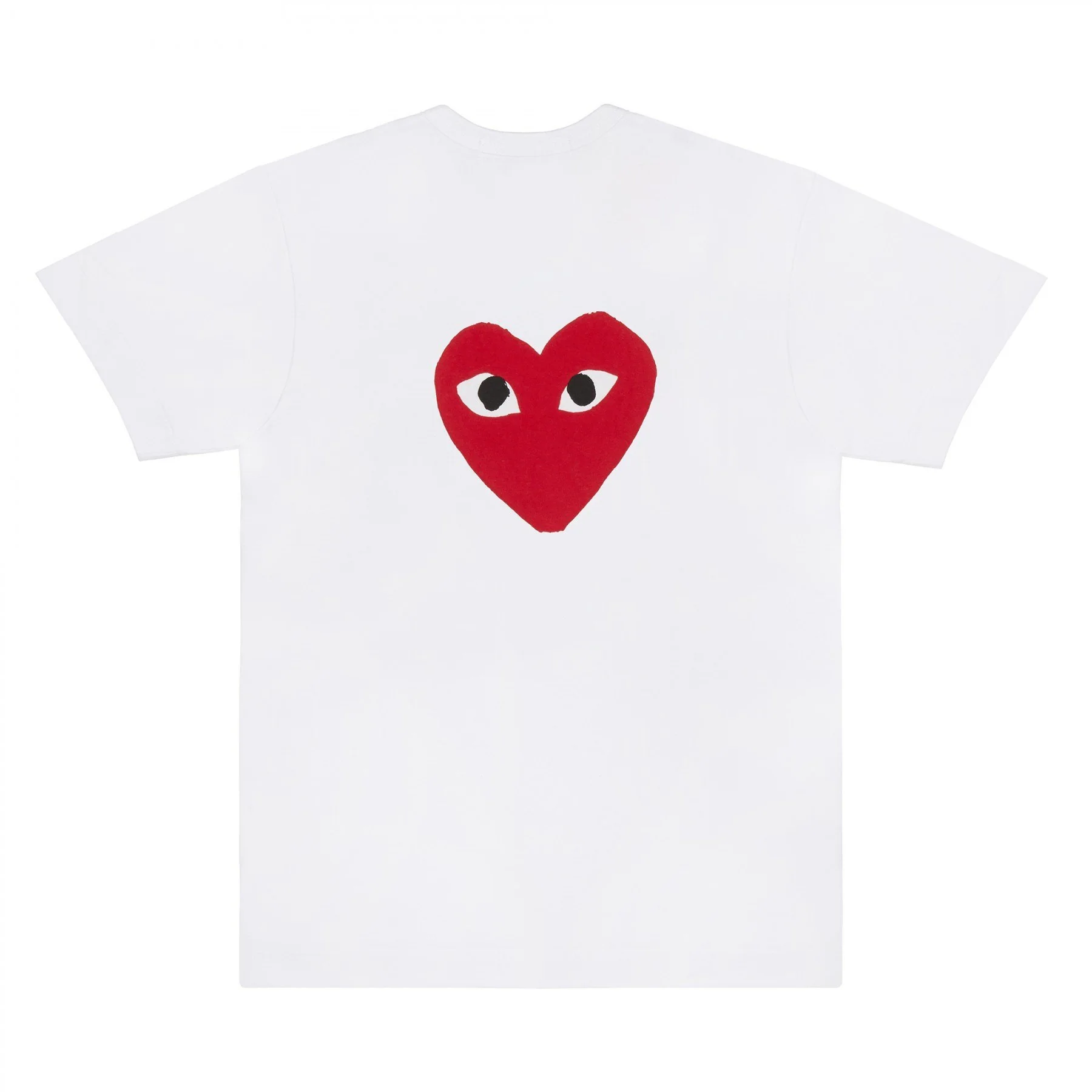 PLAY Blank Heart T-Shirt with Red Emblem - Image 2