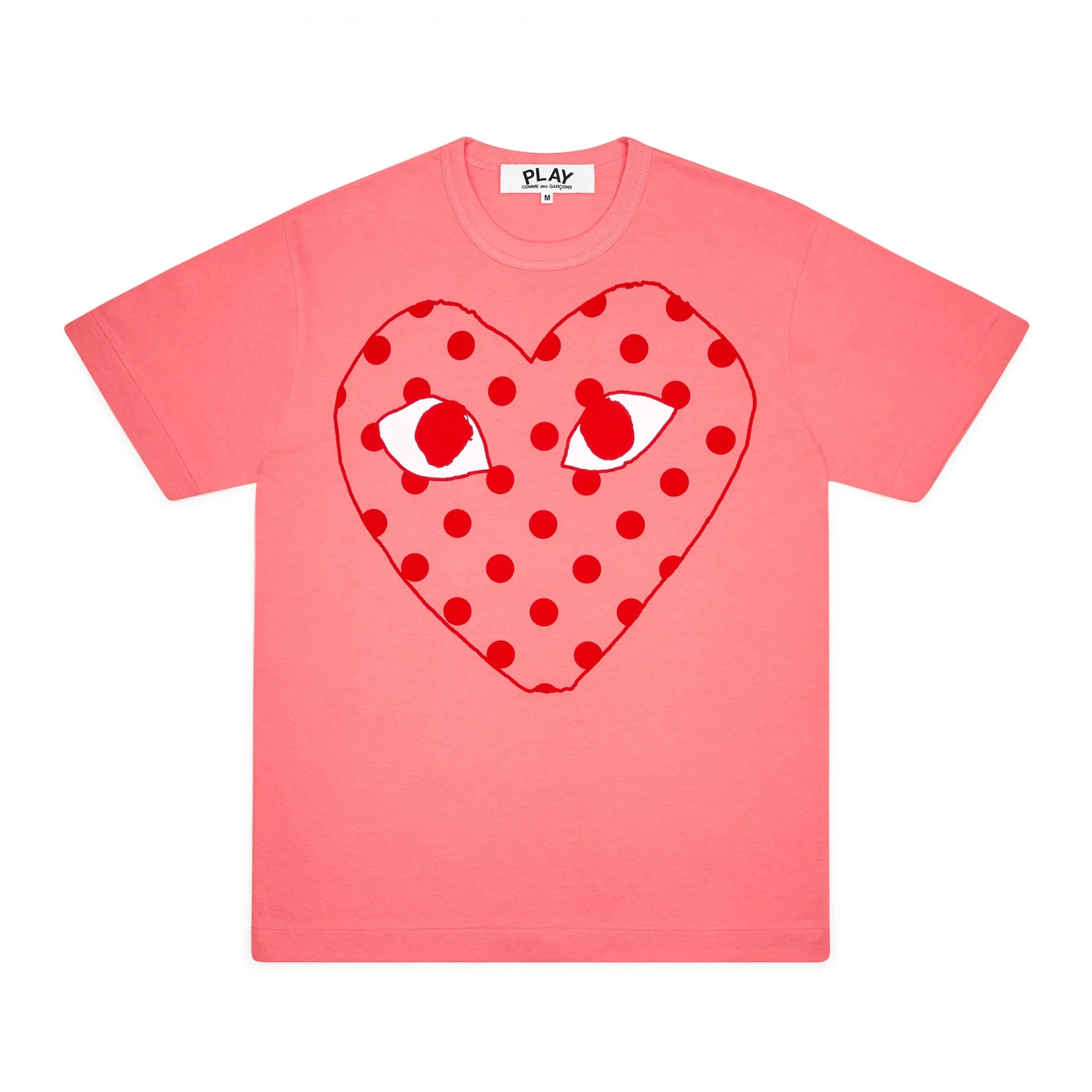 PLAY Red Spotted Heart Screenprint T-Shirt Spring Series (Pink)