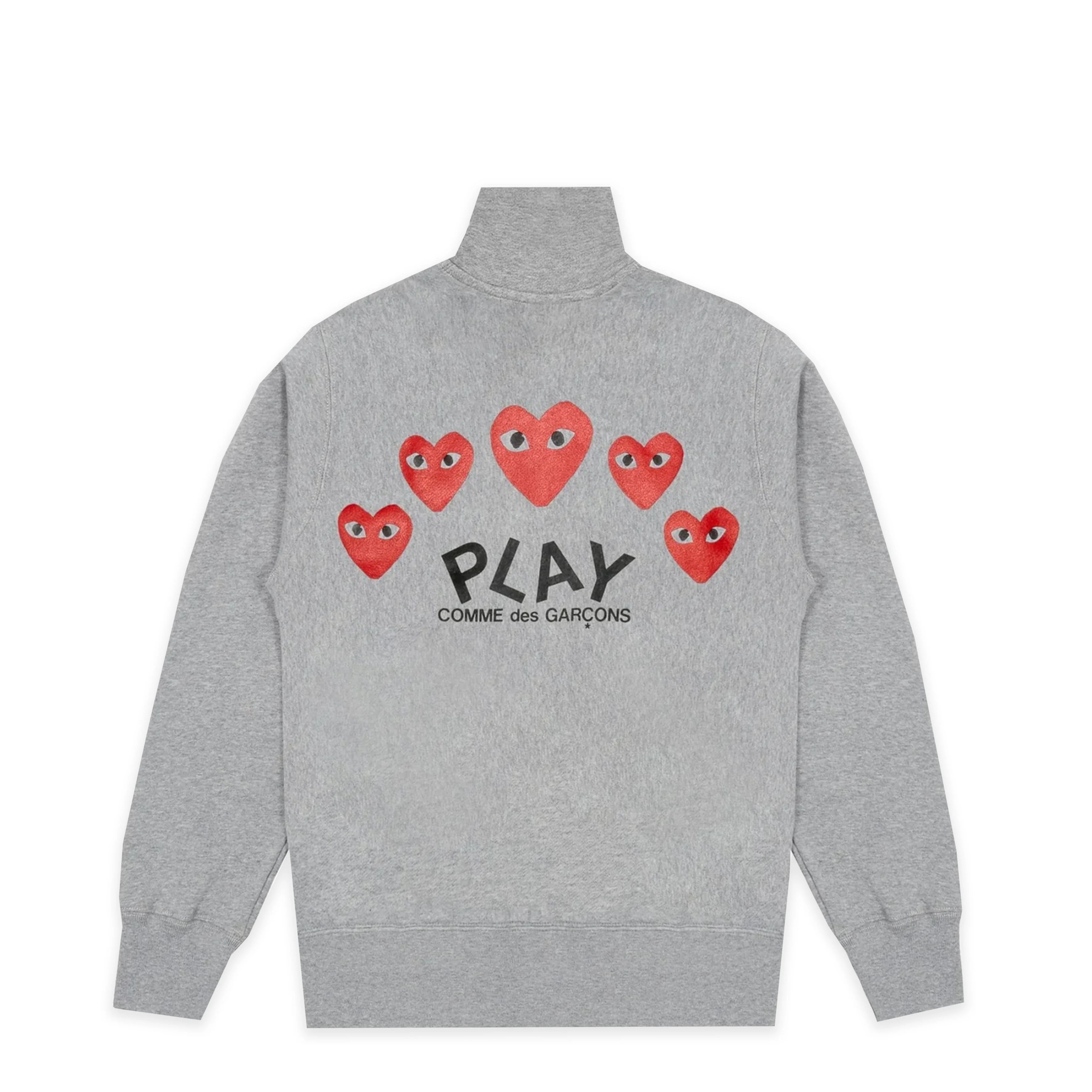PLAY Grey Multi Logo Zip Sweatshirt - Image 2