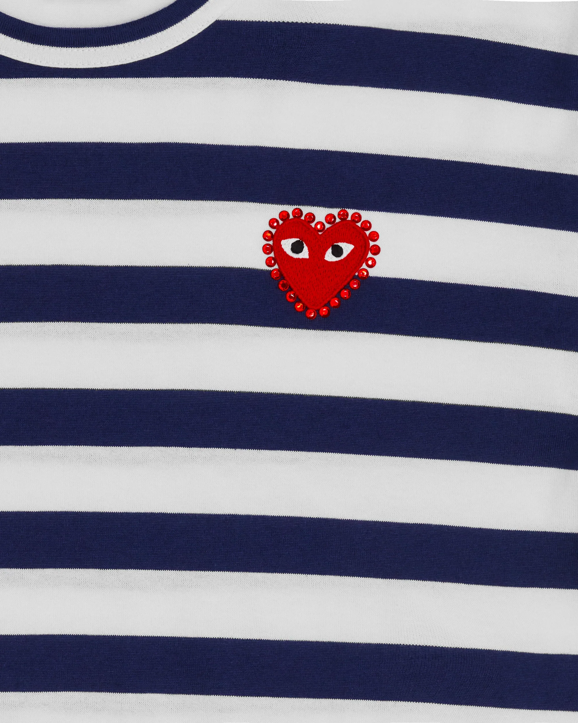 PLAY L/S Navy Stripe Rhinestone T-Shirt - Image 2