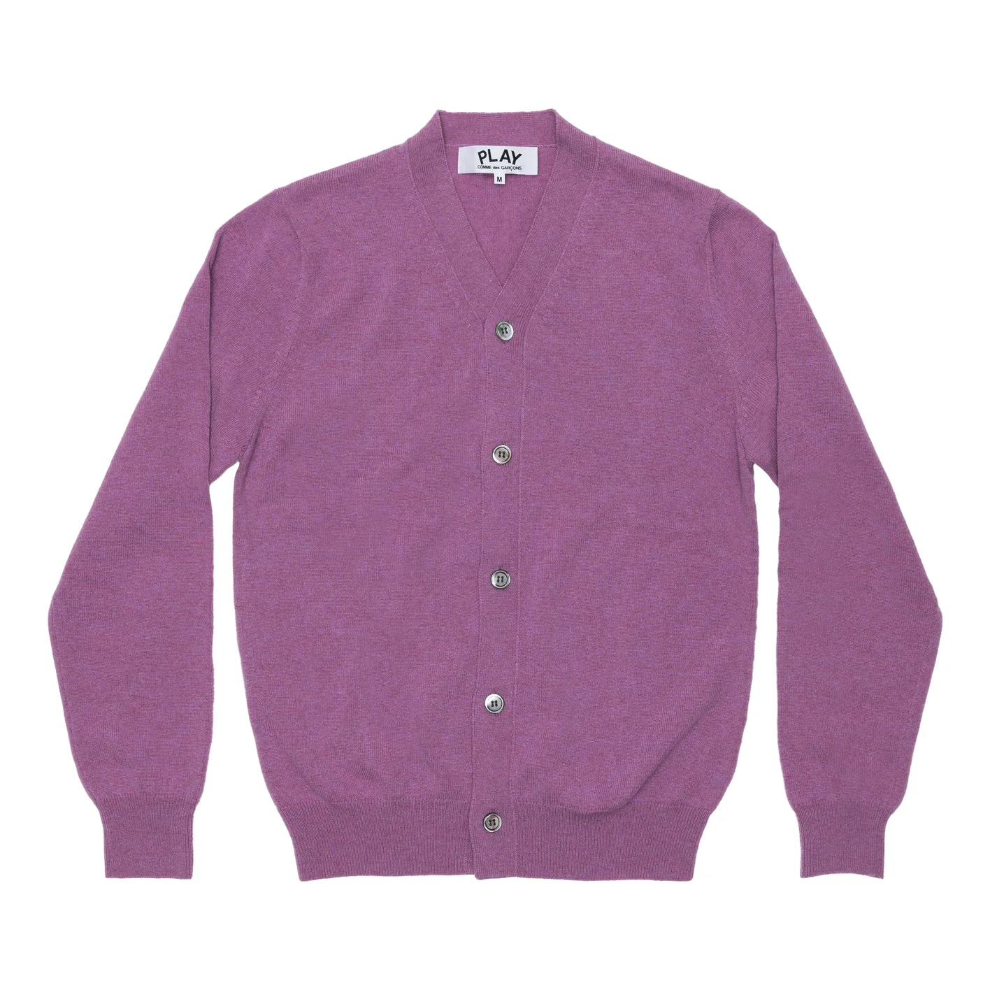 PLAY V-Neck Cardigan Pastel Series Sleeve Heart (Purple)